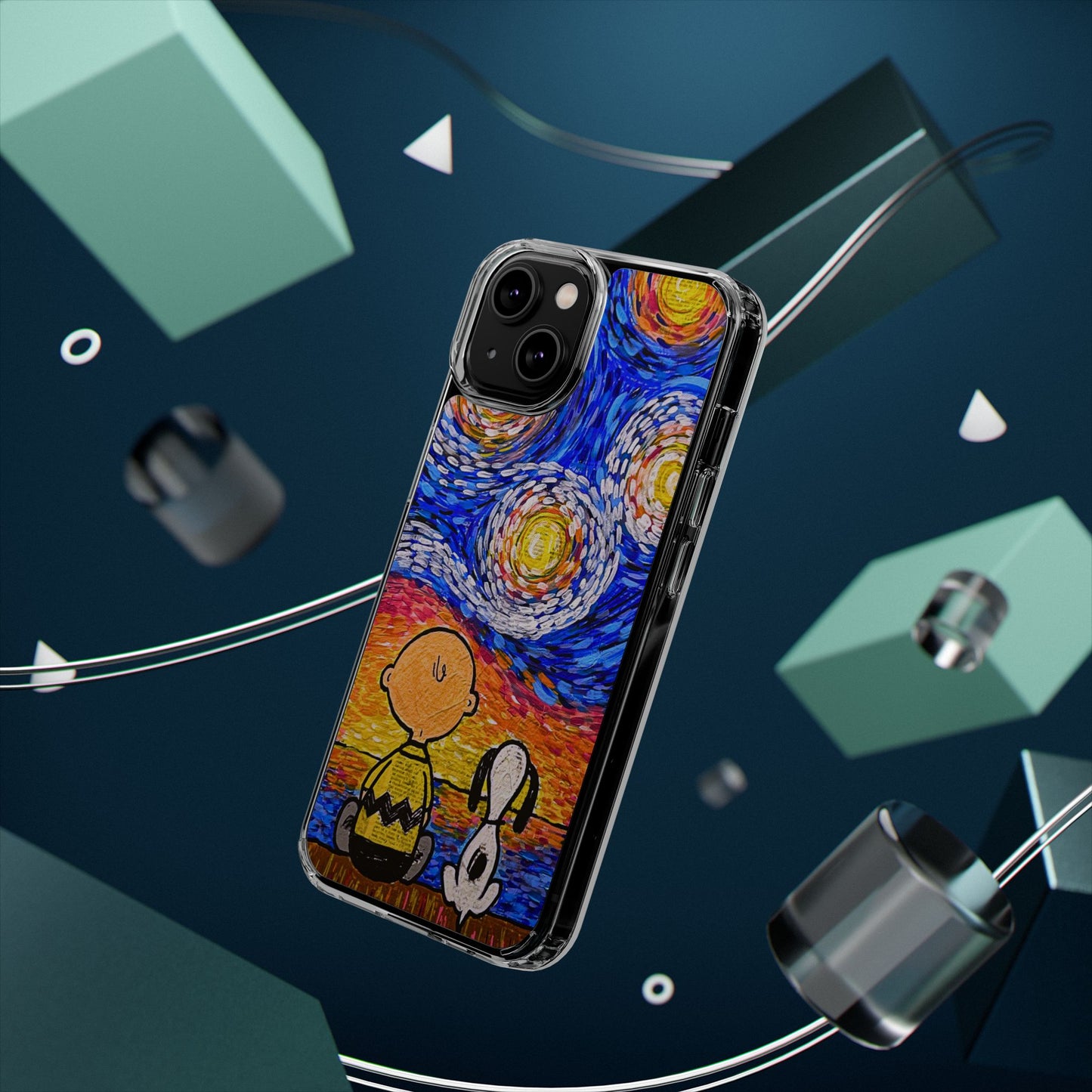 Phone Case: Starry Night at Lake Clear Cases