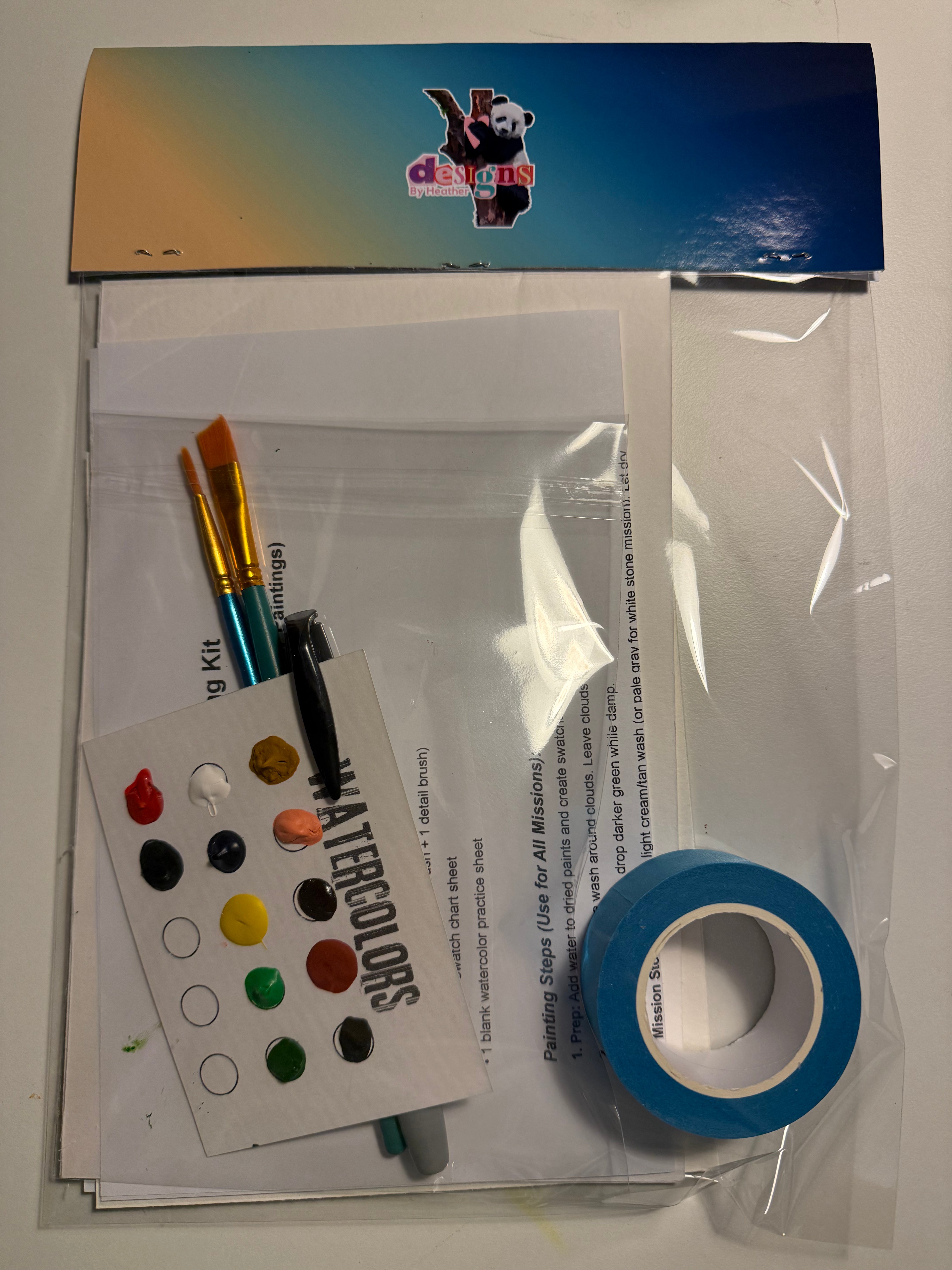 DIY Watercolor Painting Kit San Antonio Missions Alamo