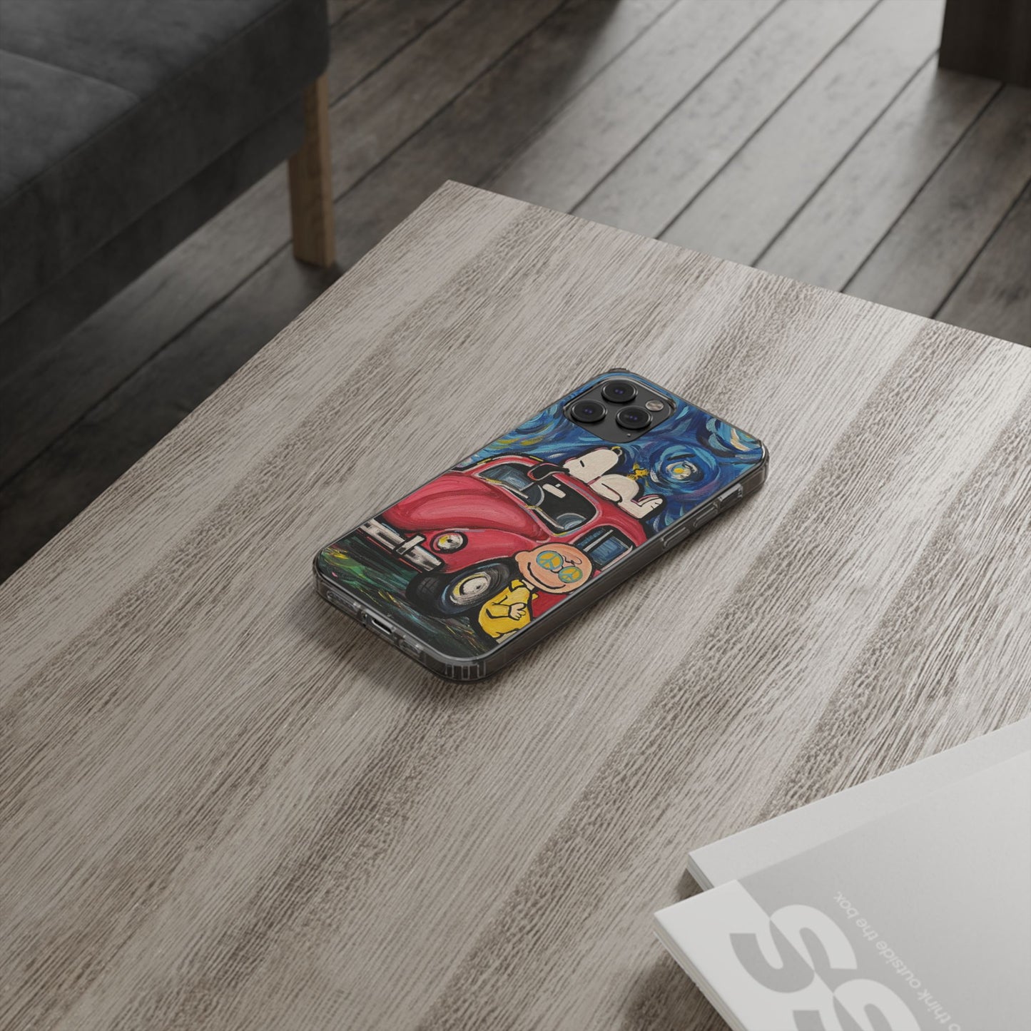 Phone Case: Starry Night with Bug Clear Cases