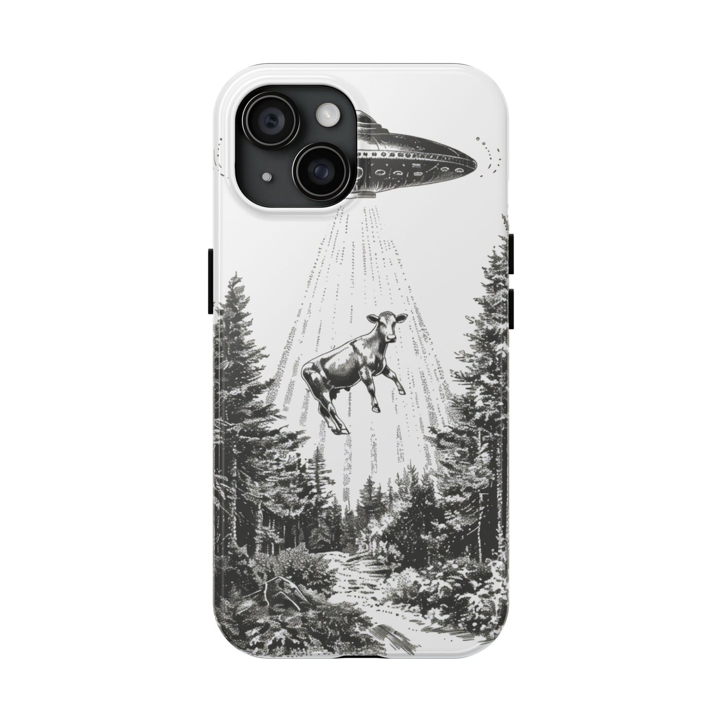 Phone Case: Alien Cow Tough Phone Case - Alien Inspired Design