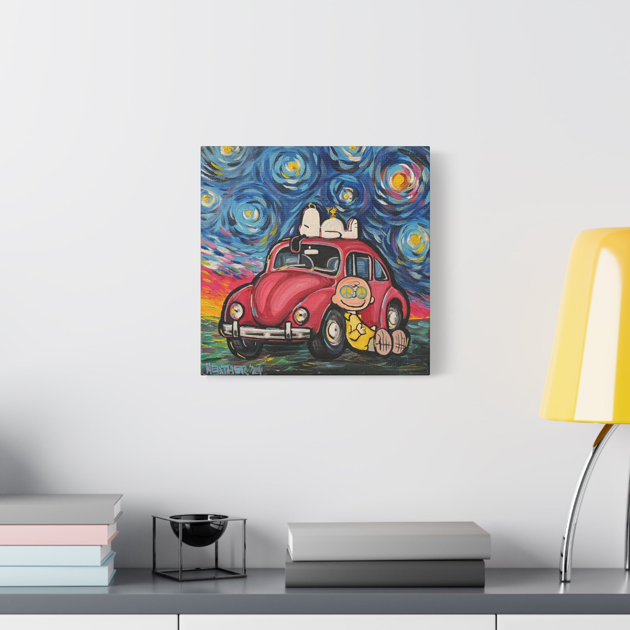 Art: Starry Night Bug Canvas Print