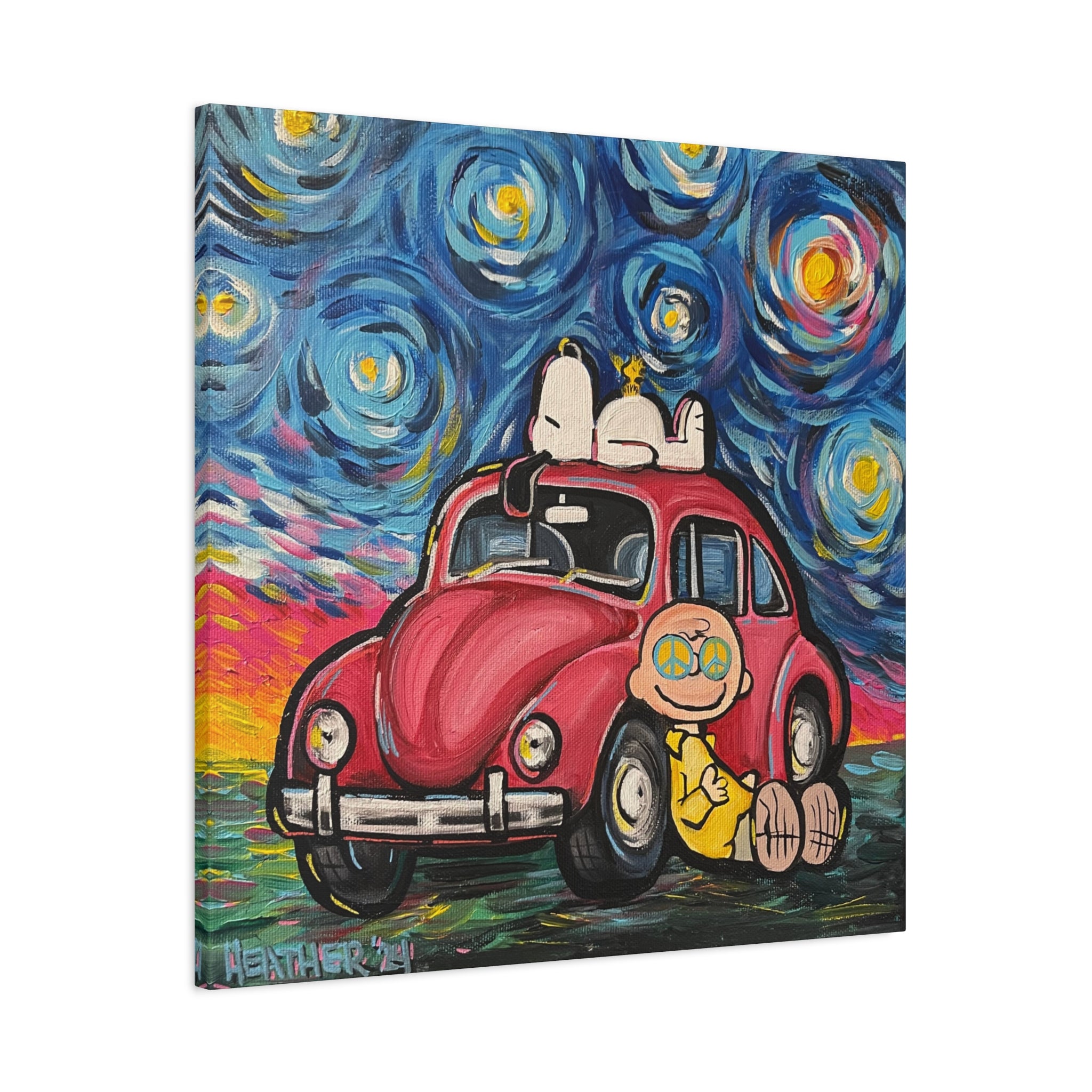 Art: Starry Night Bug Canvas Print