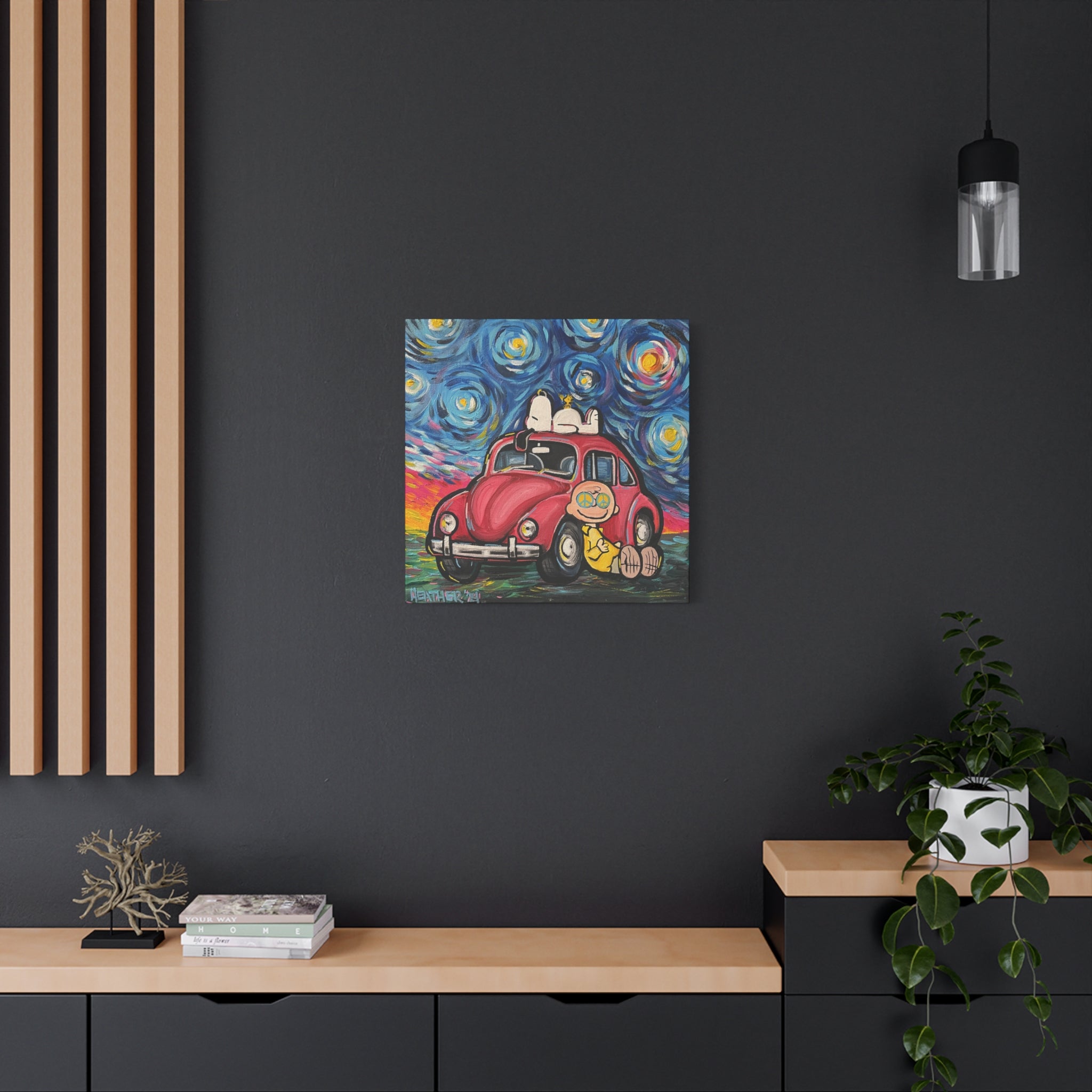 Art: Starry Night Bug Canvas Print