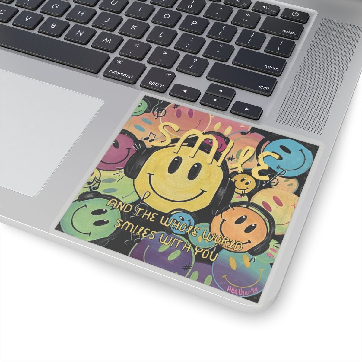 Sticker: Smile and the Whole World Smiles with You Kiss-Cut Stickers