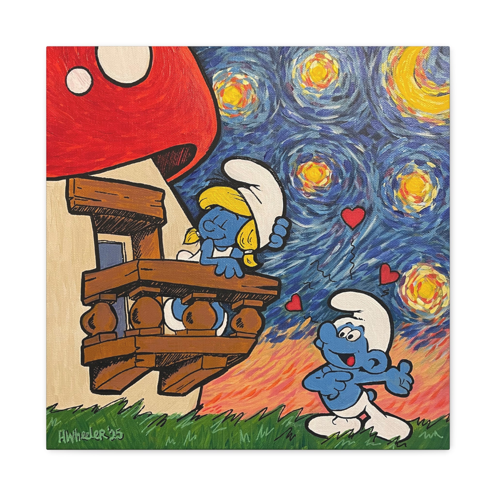 Art: Love and a Starry Night Canvas Print