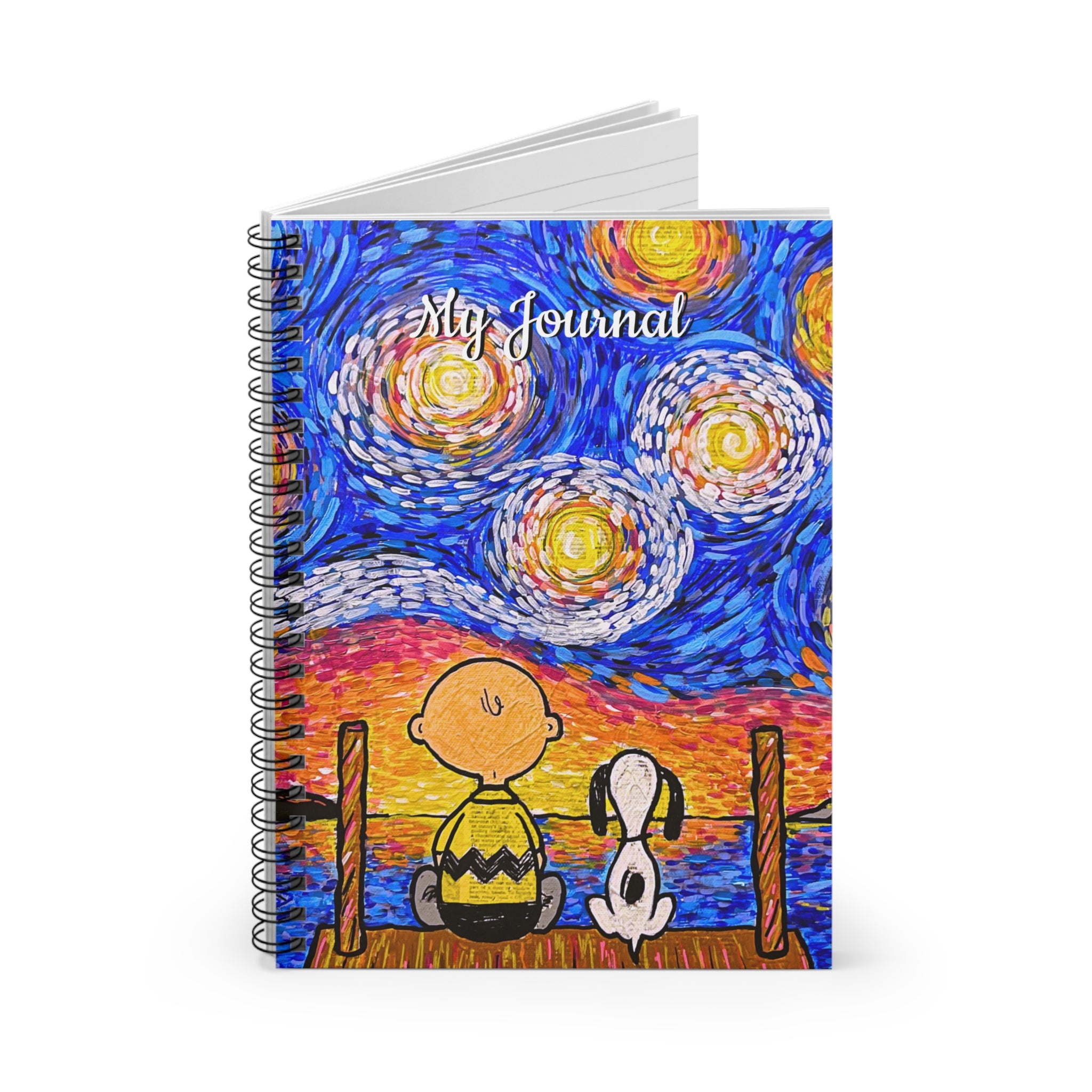 Journal: Starry Night Rule-Lined Spiral Notebook