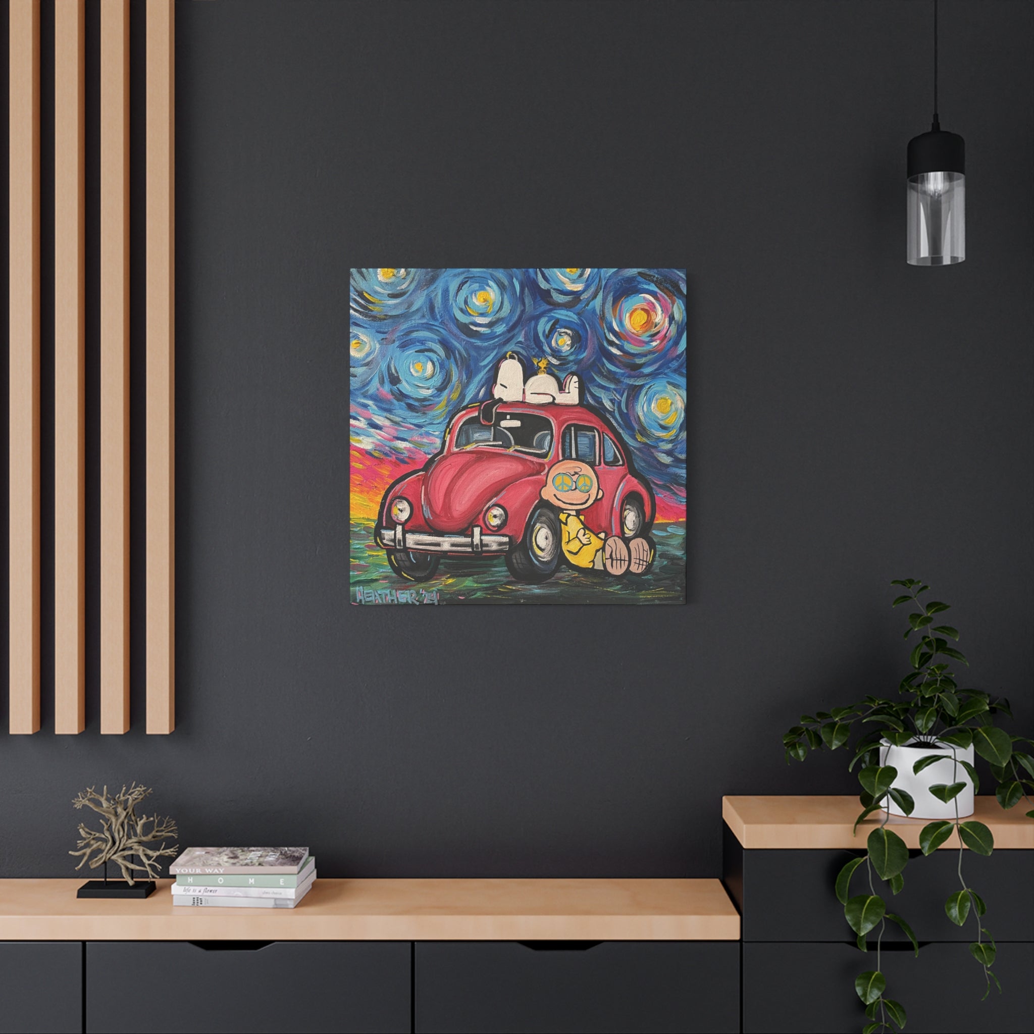 Art: Starry Night Bug Canvas Print