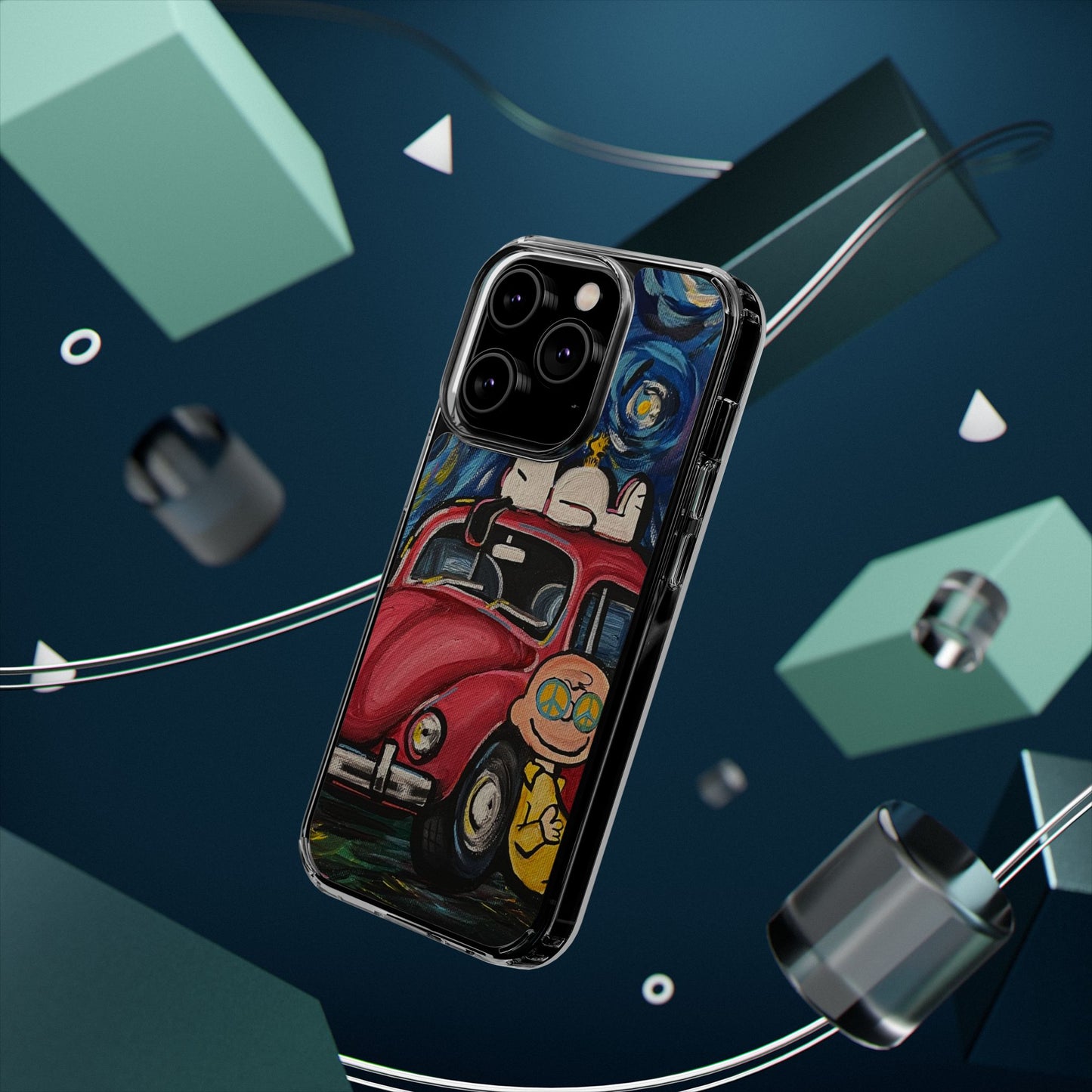 Phone Case: Starry Night with Bug Clear Cases