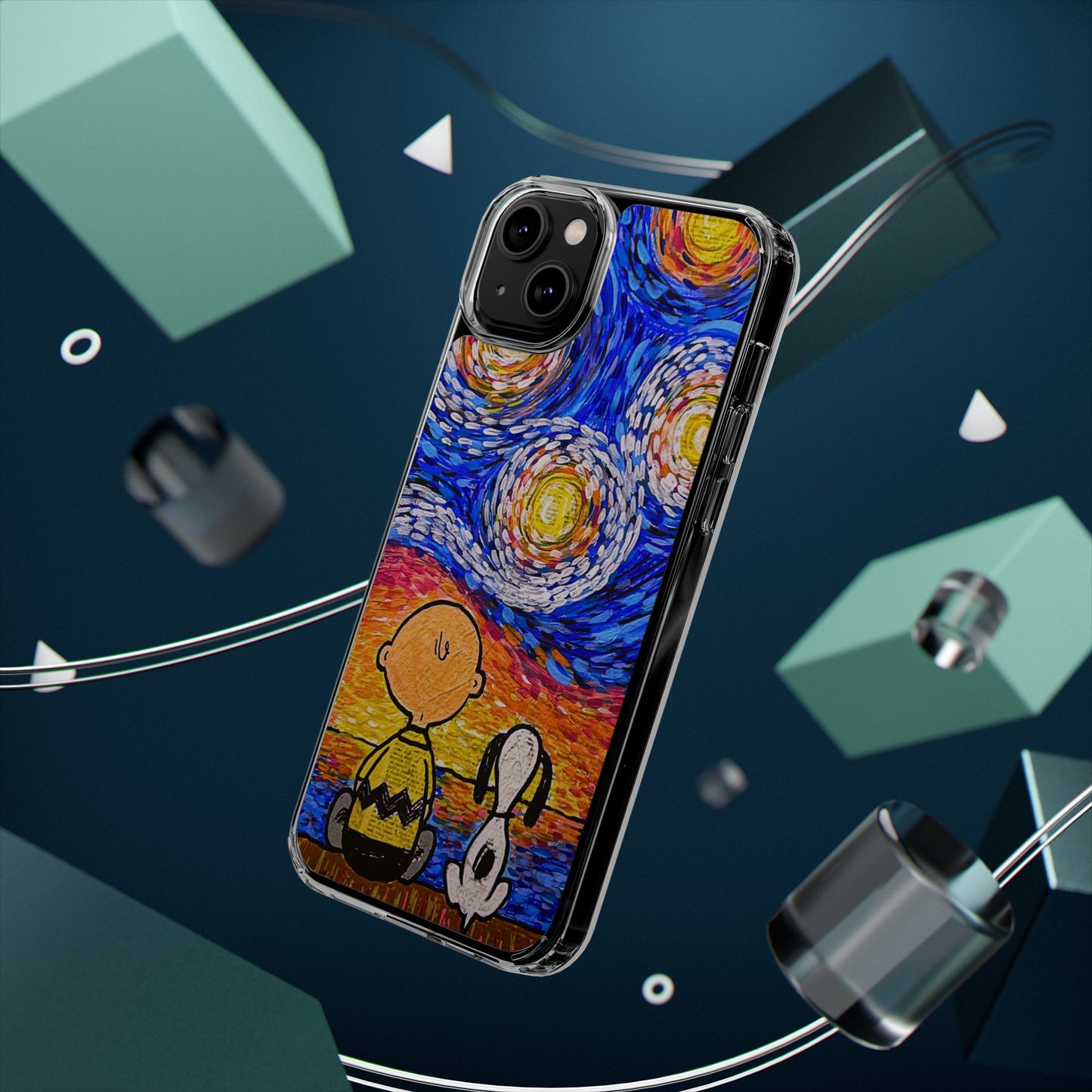 Phone Case: Starry Night at Lake Clear Cases