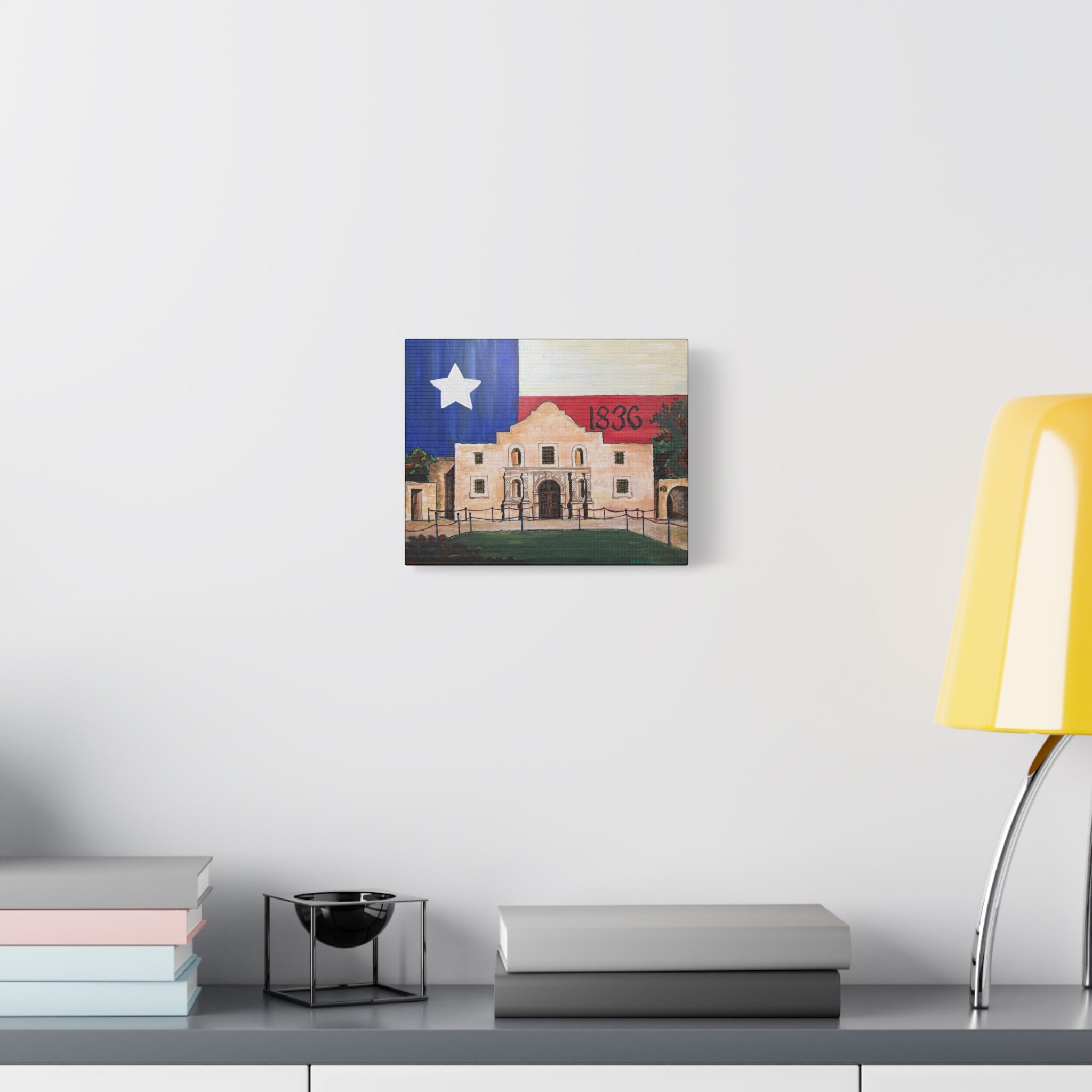 Art: Texas Flag Canvas Wall Art Print - Alamo 1836 Decor