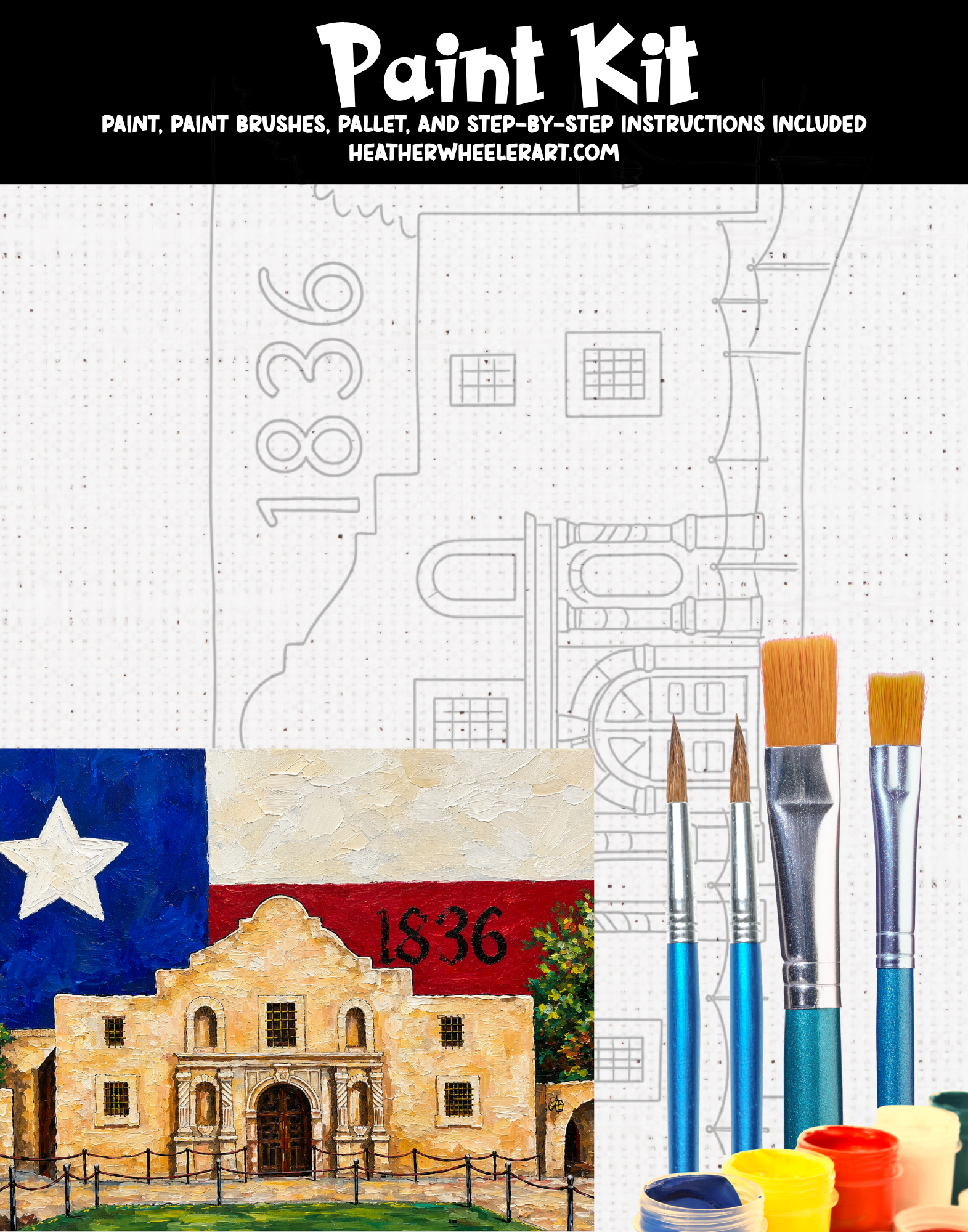 DIY Canvas Painting Kit ALAMO - Canvas Original