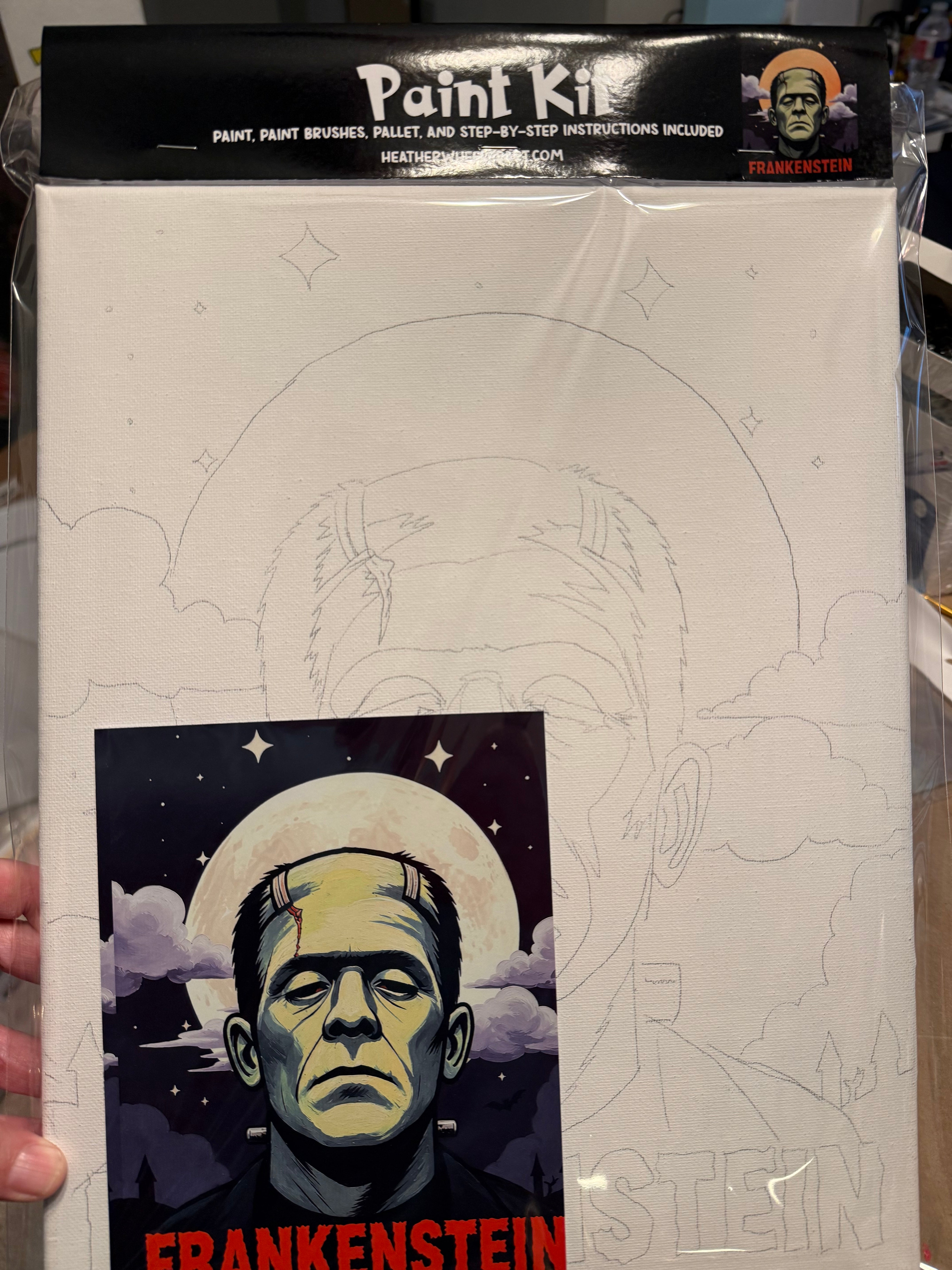DIY Canvas Painting Kit Frankenstein
