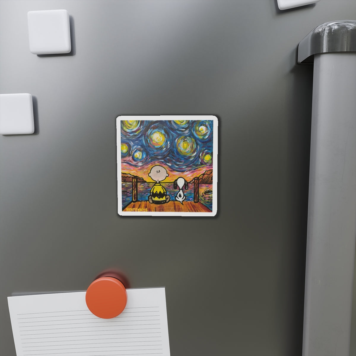 Magnet: Starry Night 2 Pondering Die-Cut Magnets