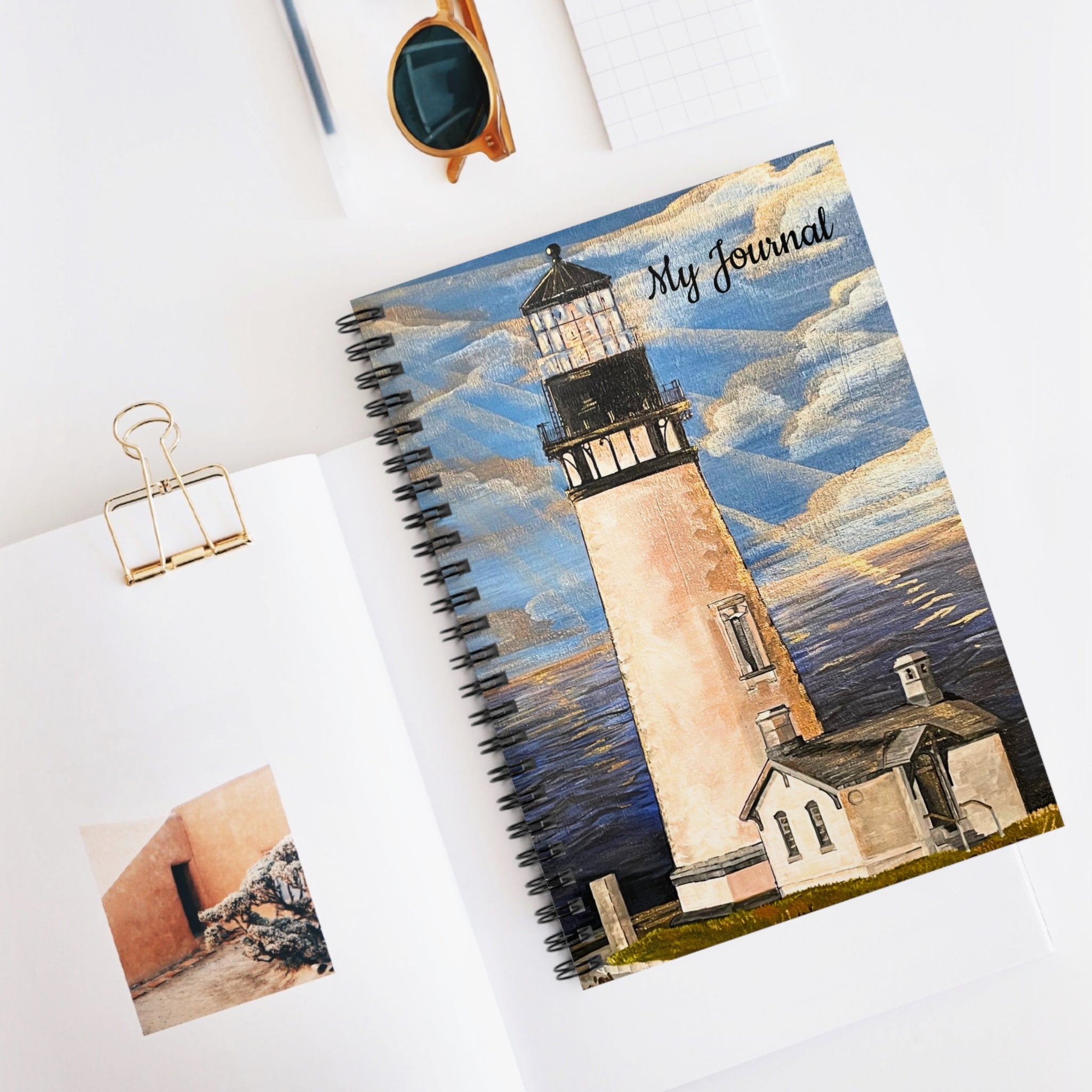 Journal: My Lighthouse Journal Spiral Notebook - Ruled Line