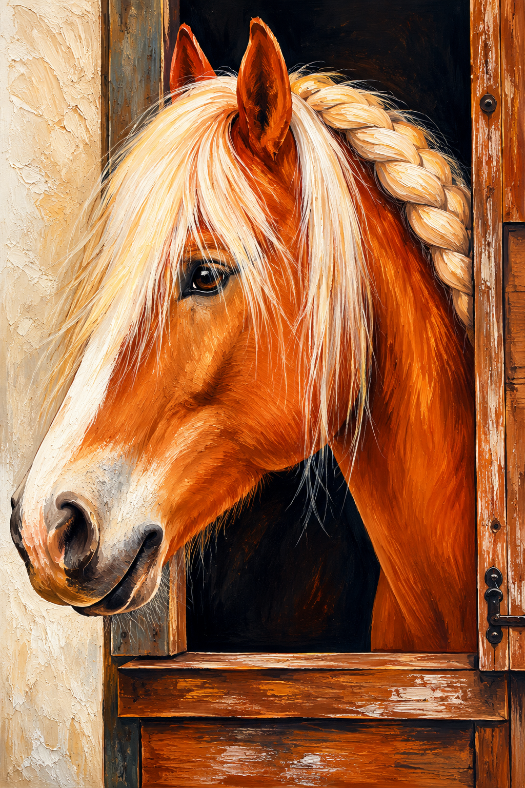 DIY Canvas Painting Kit Horse in stable
