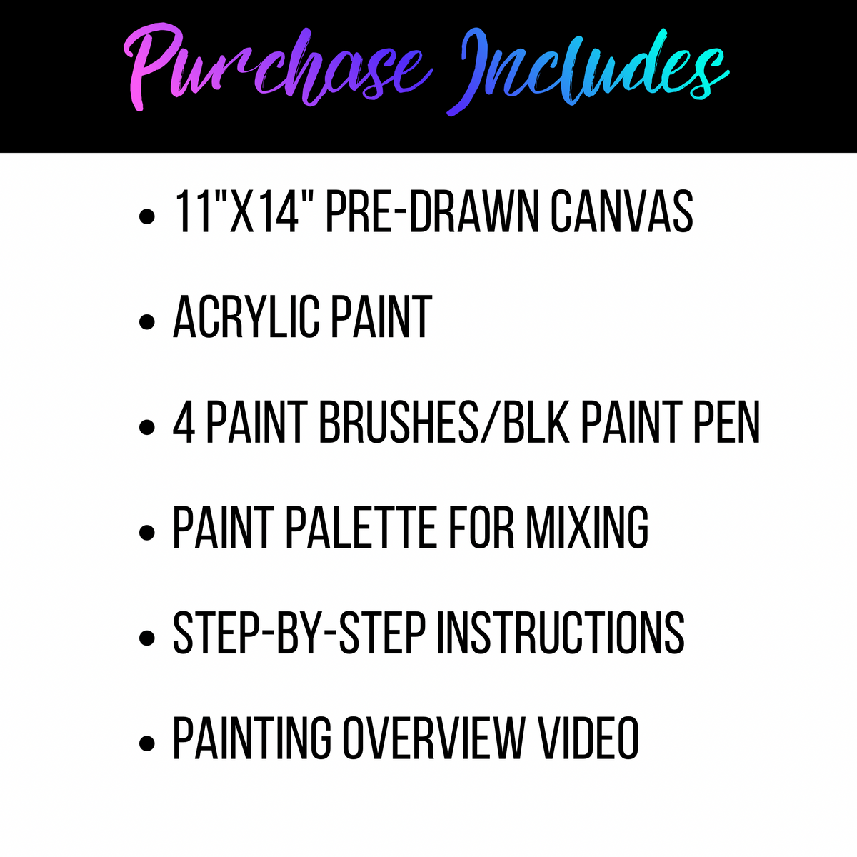 DIY Canvas Painting Kit American flag Doodle - Canvas Original