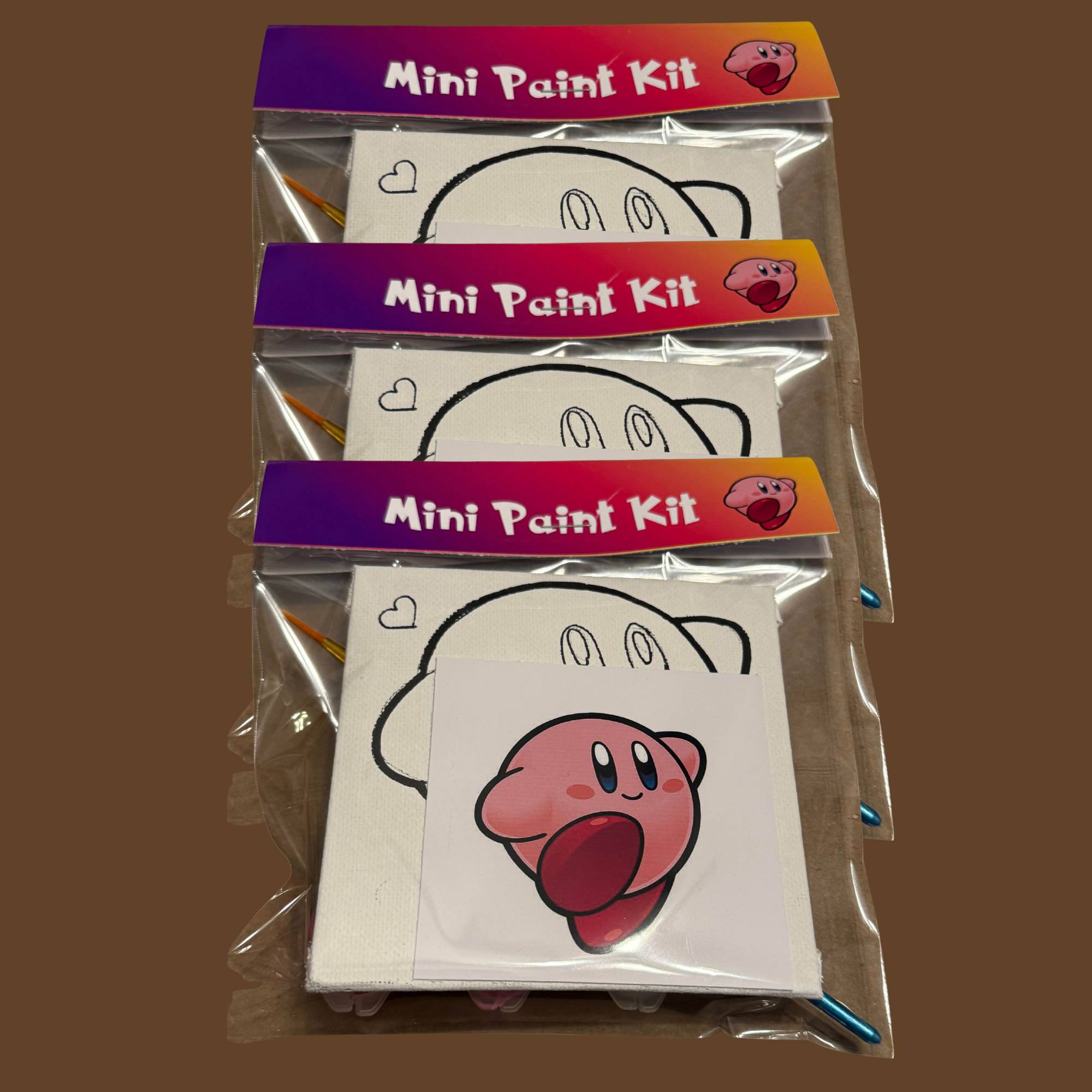 DIY Canvas Painting Kit MINIs Sets of 3, 4, or 12 Mario Bros and Friends