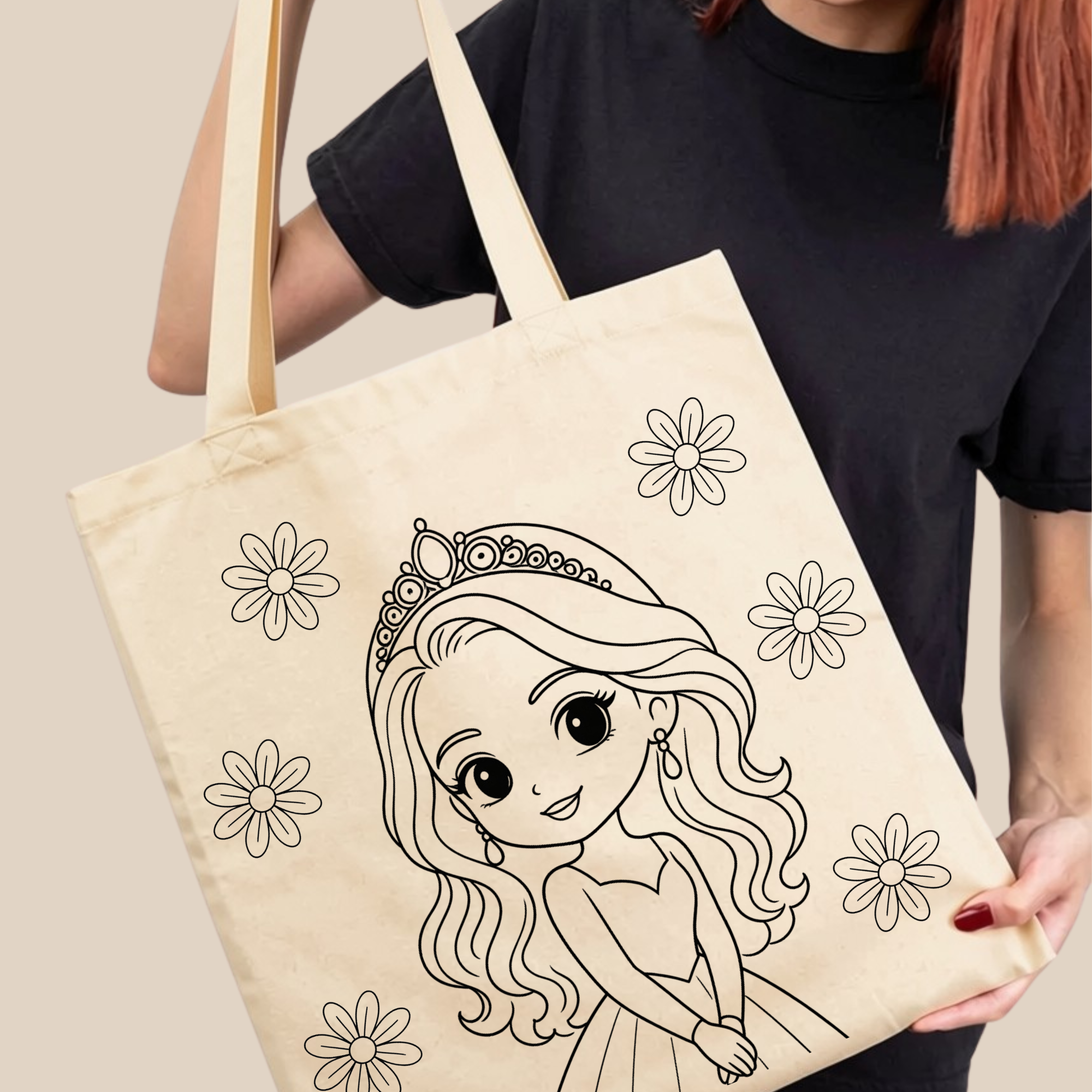 Colorable Tote Bag Princess Kate