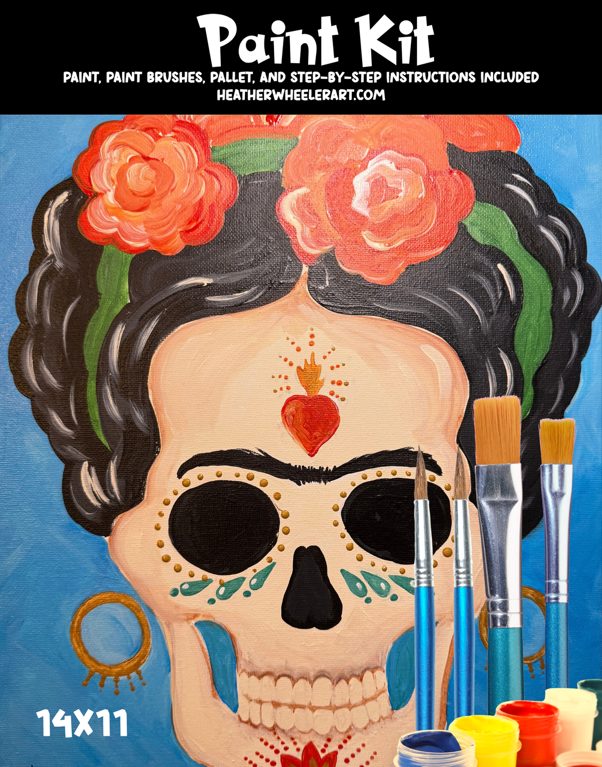 DIY Canvas Painting Kit Frida Khalo
