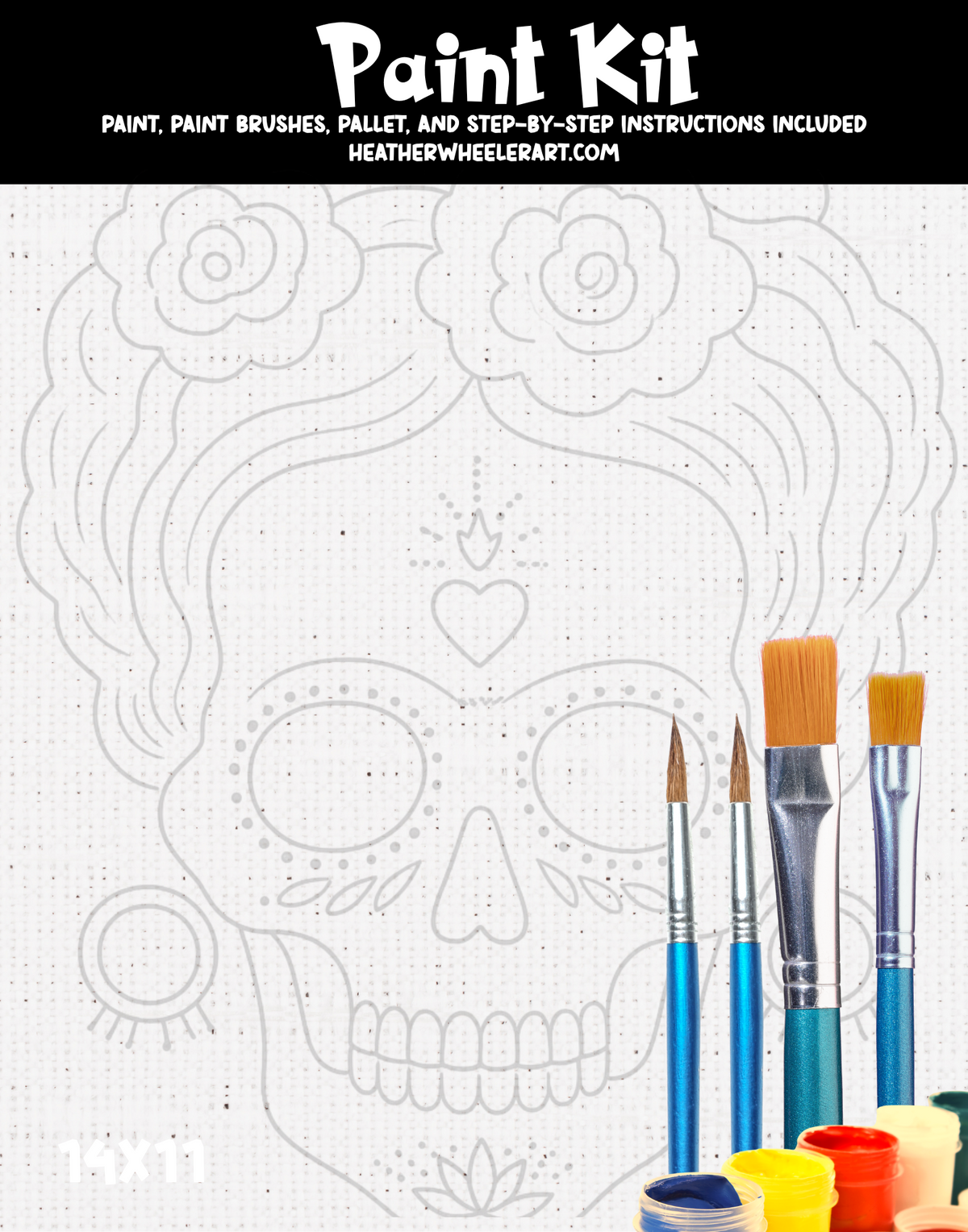 DIY Canvas Painting Kit Frida Khalo