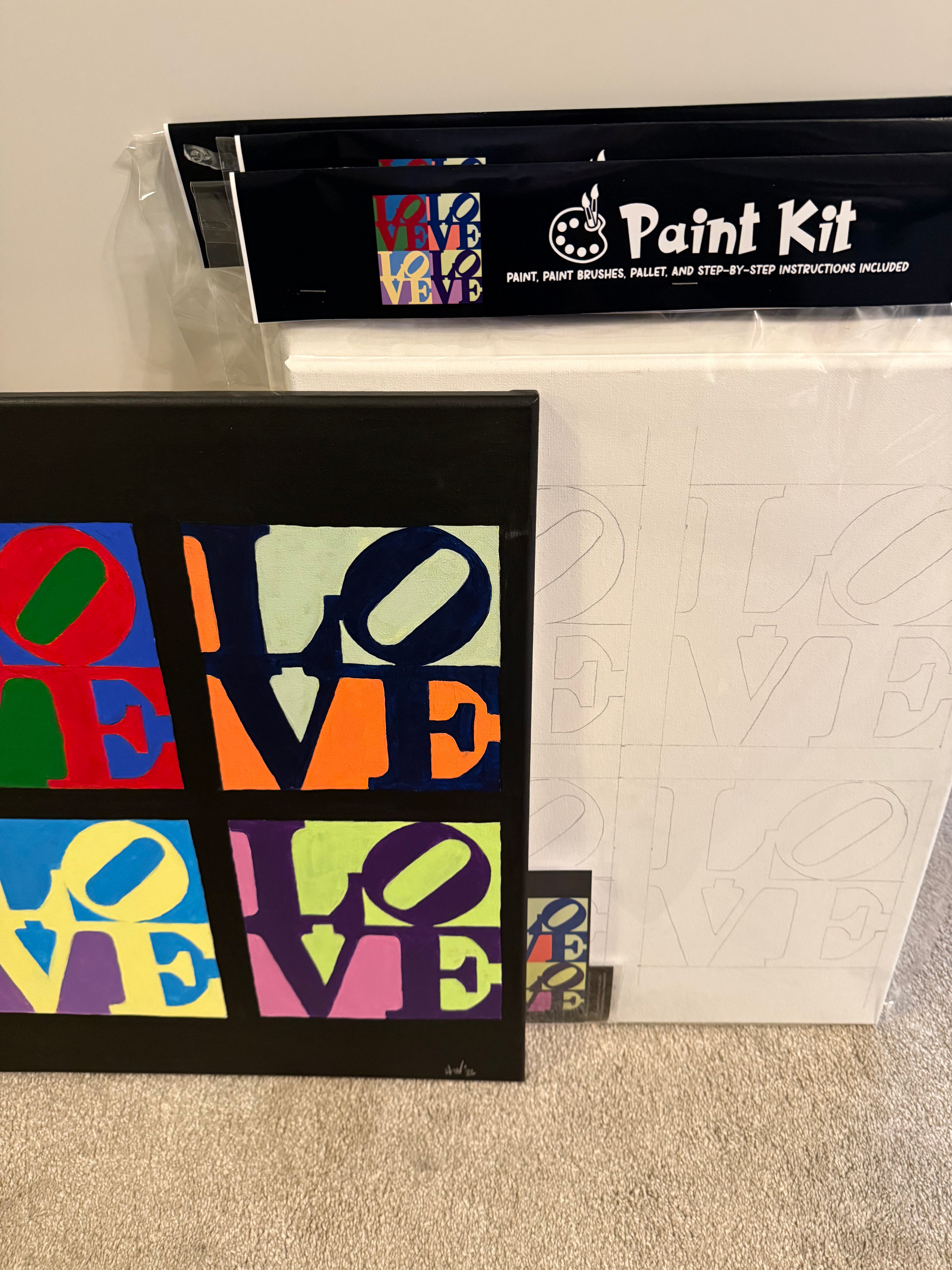 DIY Canvas Painting Kit LOVE Paint Party