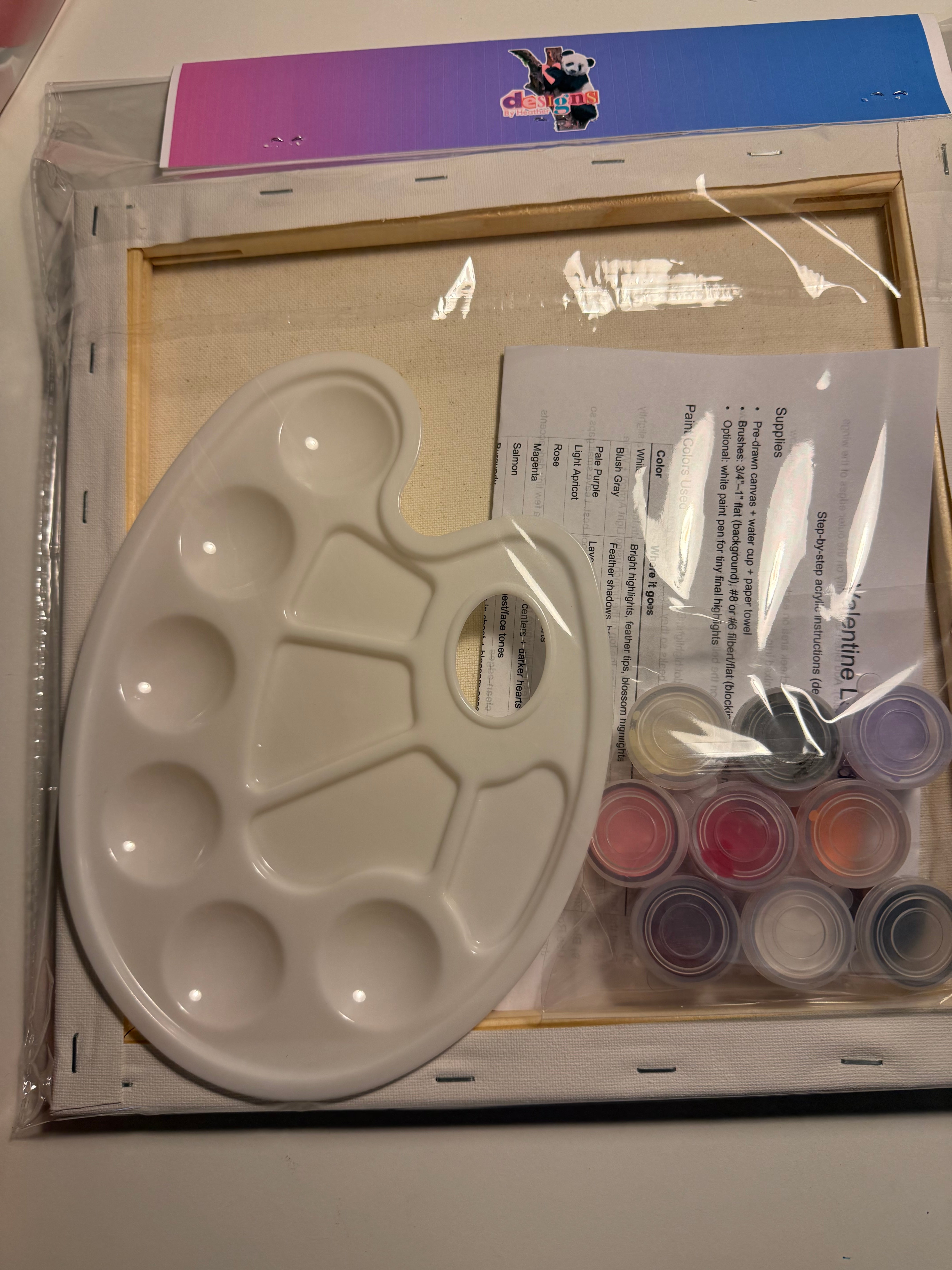 DIY Canvas Painting Kit LOVE Birds