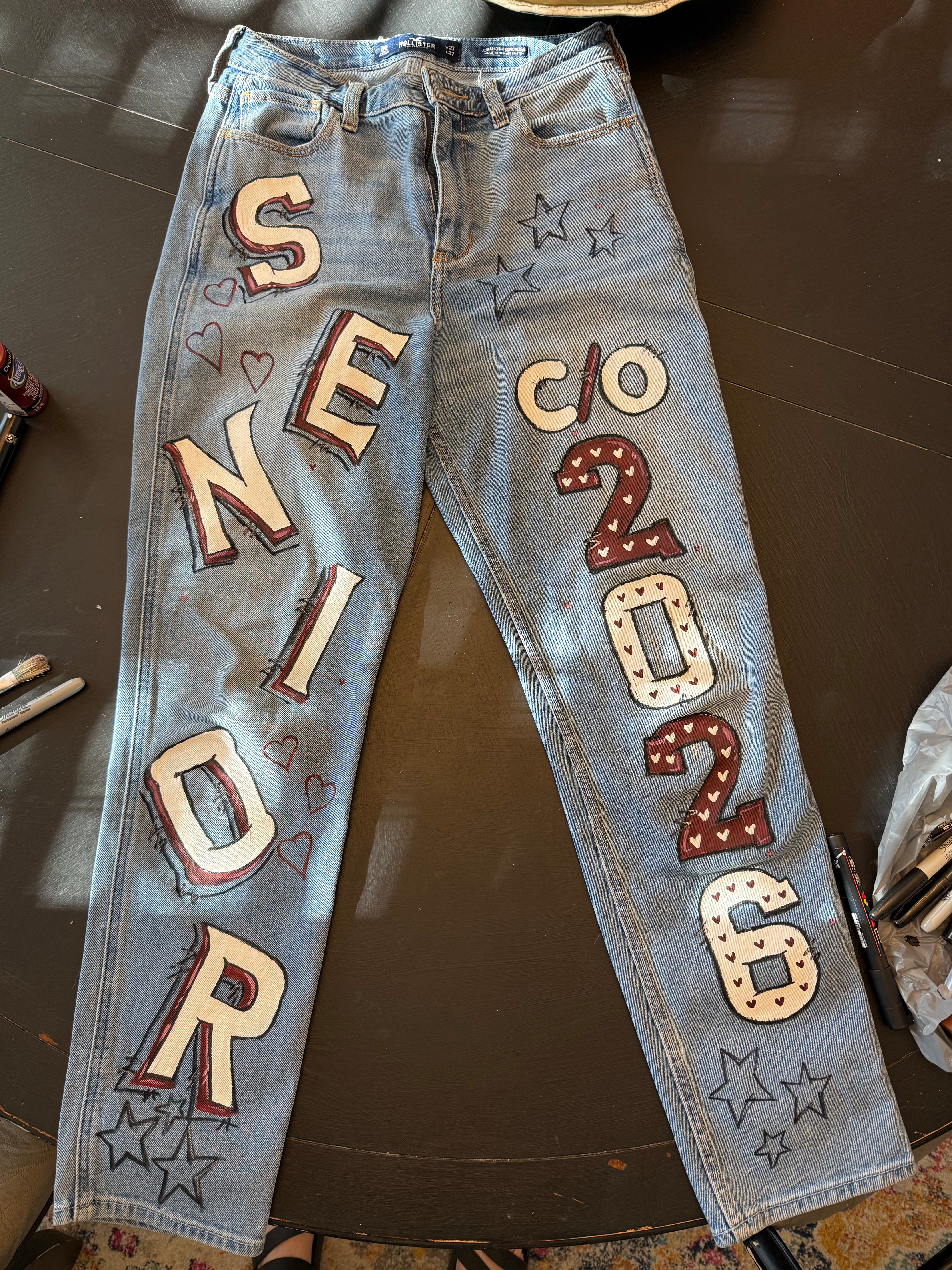 A Hand Painted Jeans/Seniors C/O 2026