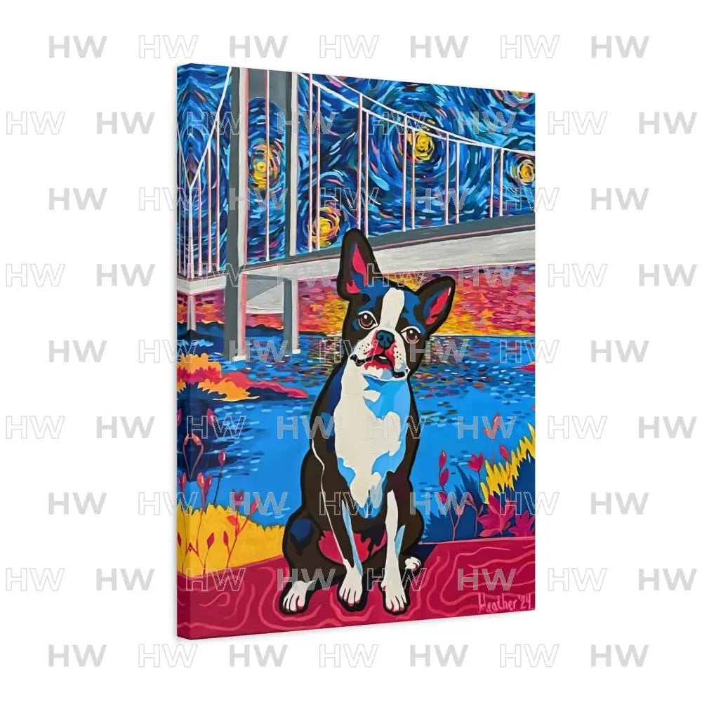 Art: Boston Terrier Canvas Print - Canvas