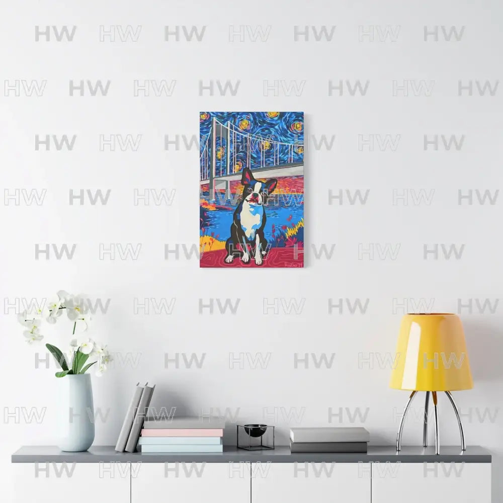 Art: Boston Terrier Canvas Print - Canvas