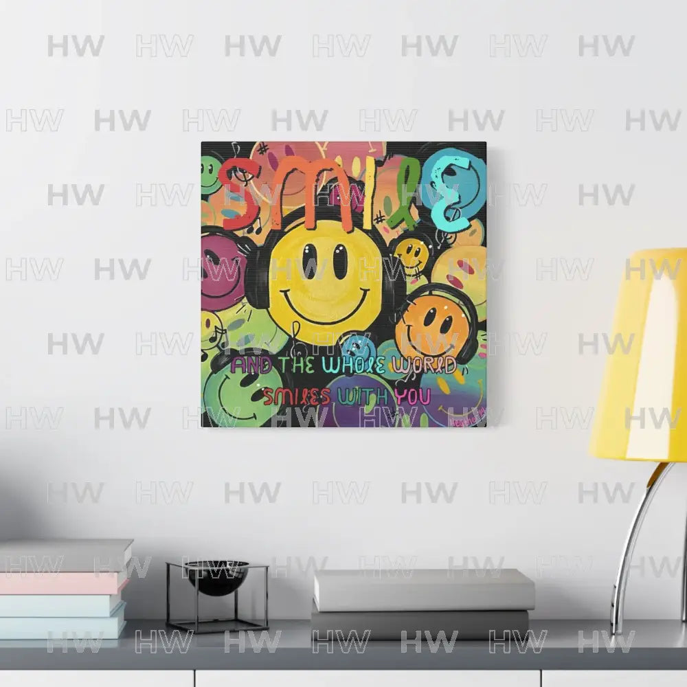Art: Smile Canvas Print - 16″ x 16″ / 1.25’’ - Canvas