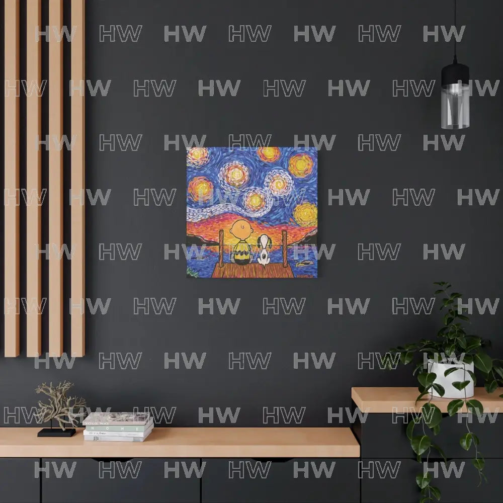 Art: Starry Night at the River Canvas Print - Canvas