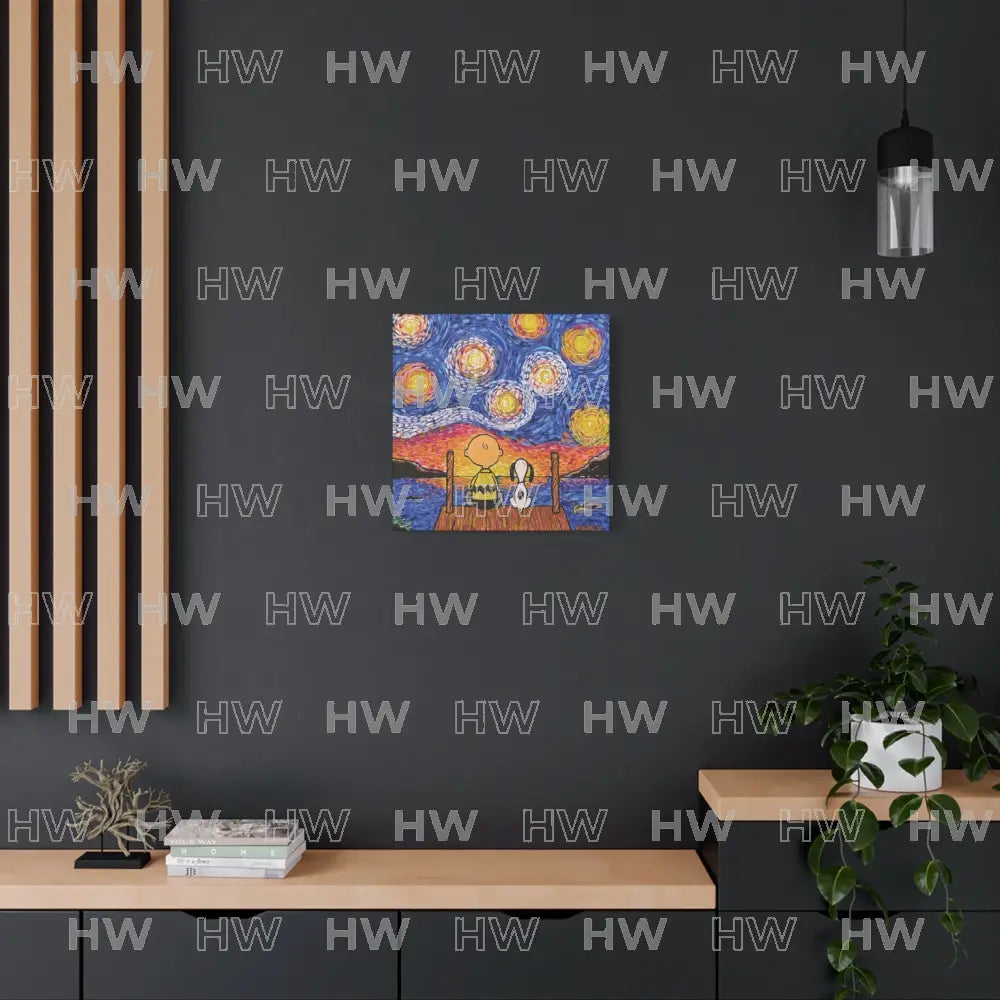 Art: Starry Night at the River Canvas Print - Canvas