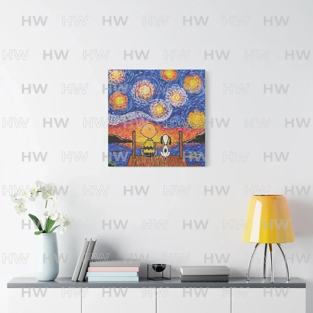 Art: Starry Night at the River Canvas Print - Canvas