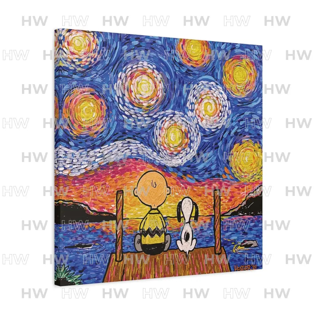 Art: Starry Night at the River Canvas Print - Canvas