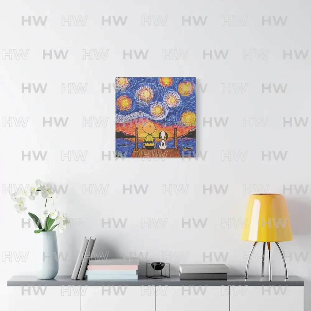 Art: Starry Night at the River Canvas Print - Canvas