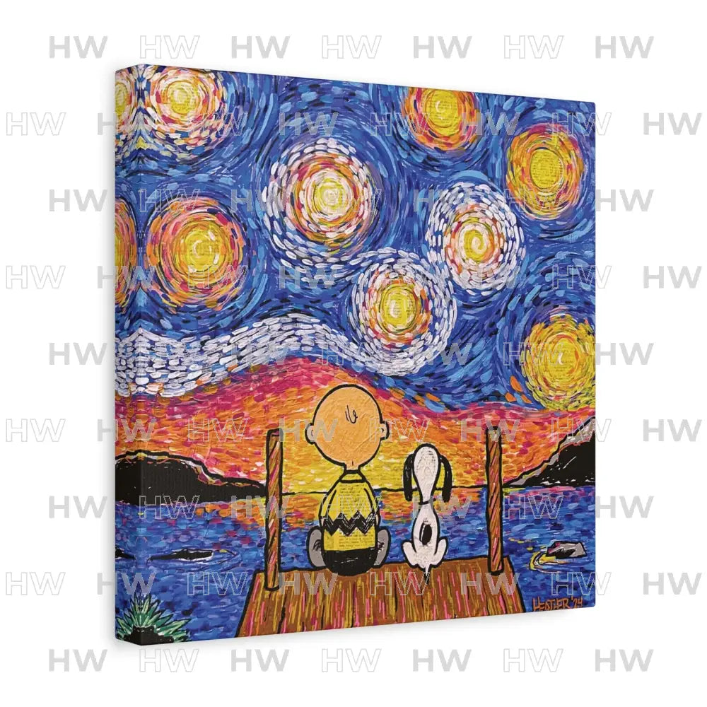 Art: Starry Night at the River Canvas Print - Canvas