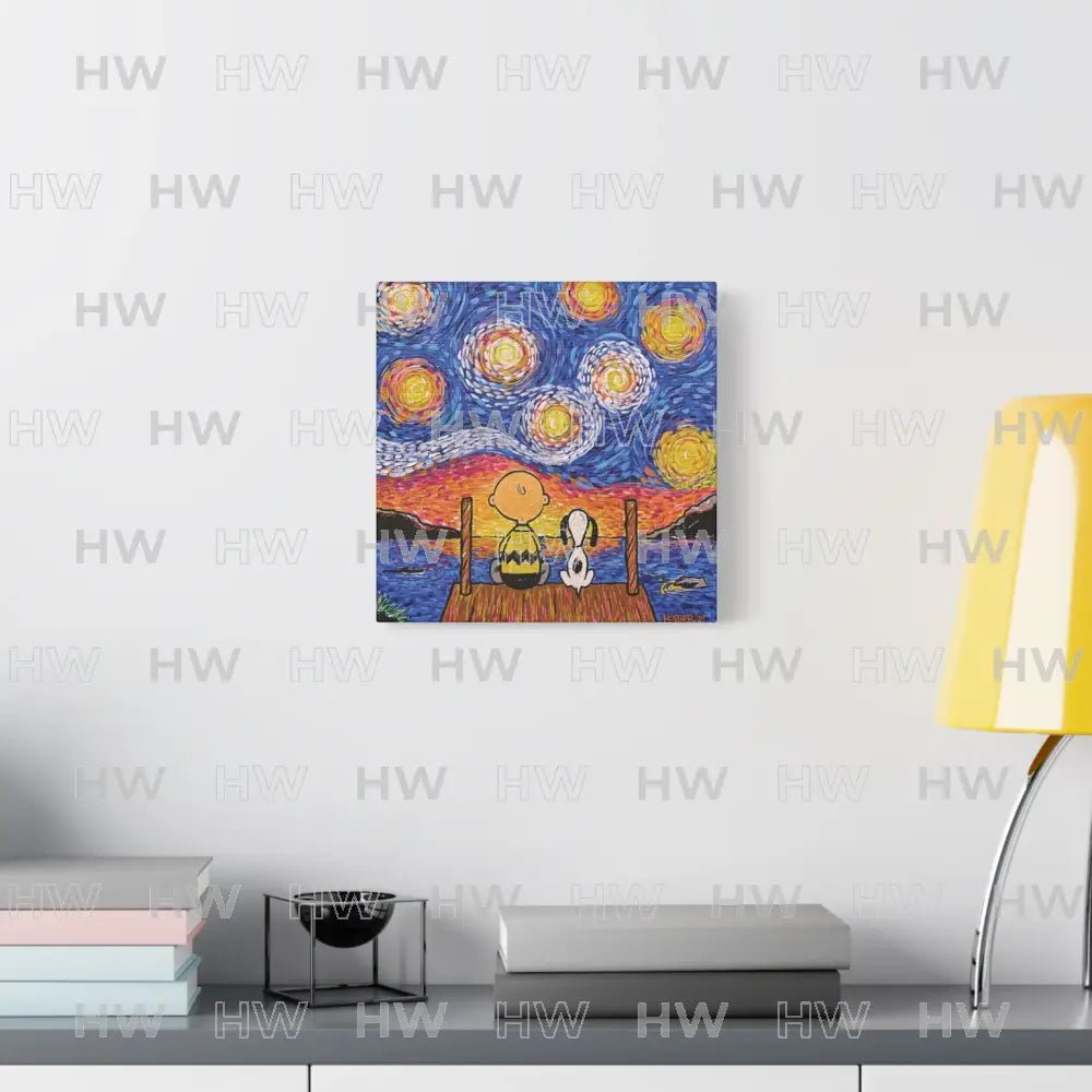 Art: Starry Night at the River Canvas Print - Canvas