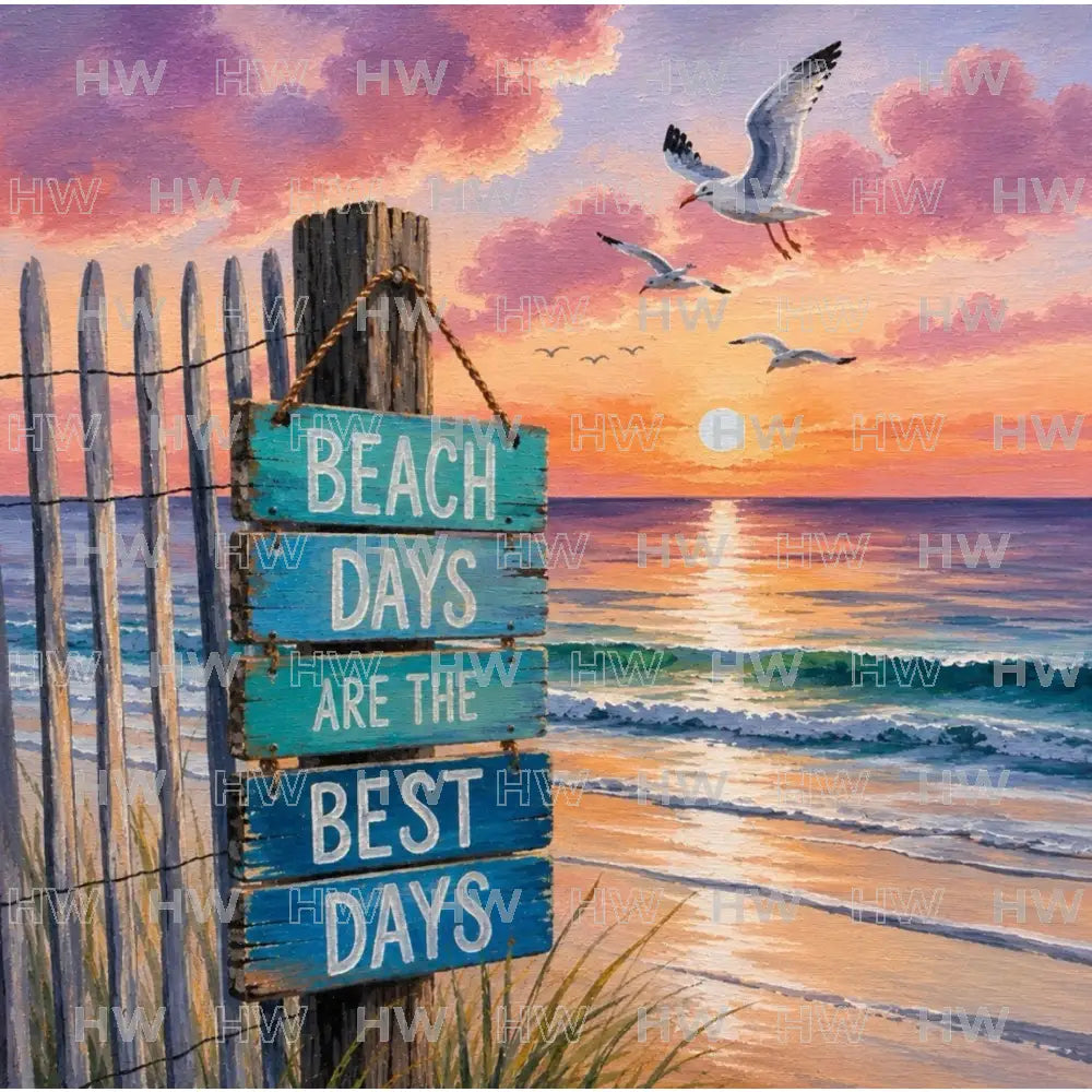 DIY Canvas Painting Kit Beach Days - Canvas Original