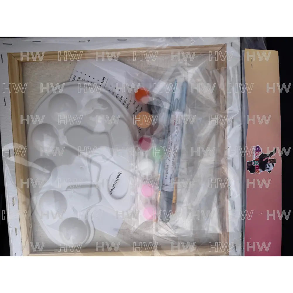 DIY Canvas Painting Kit Cat Cowboy Canvas Original