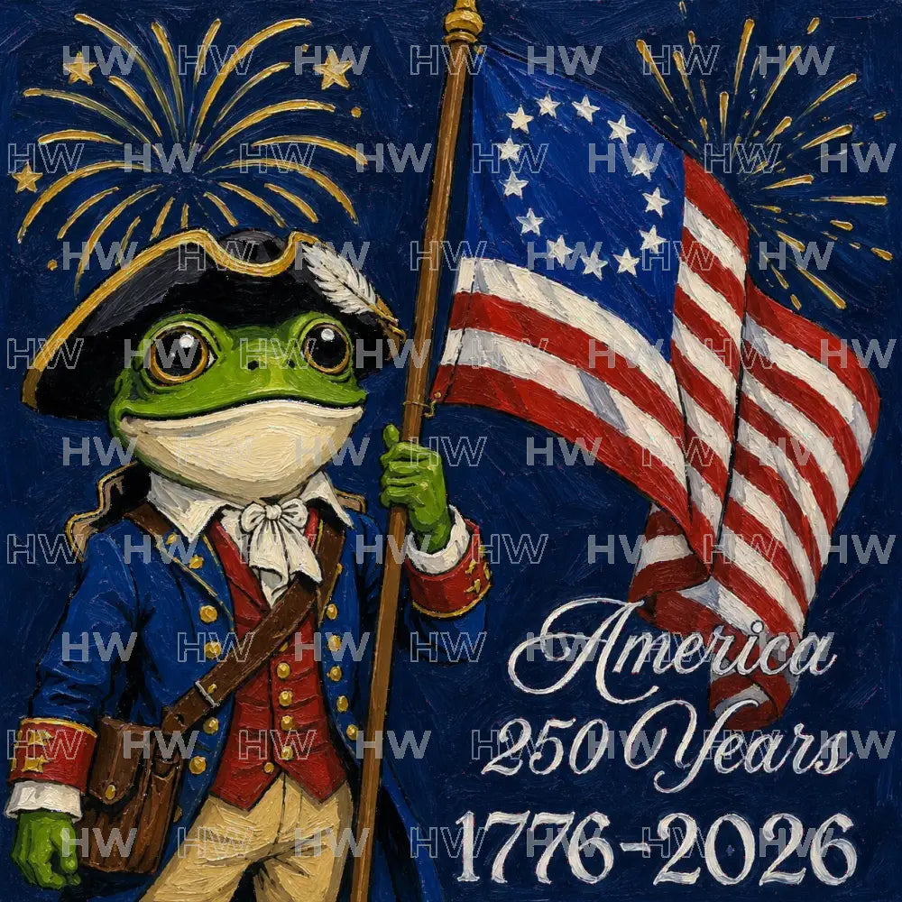 DIY Canvas Painting Kit Colonial Frog American 250th Anniversary - Canvas Original