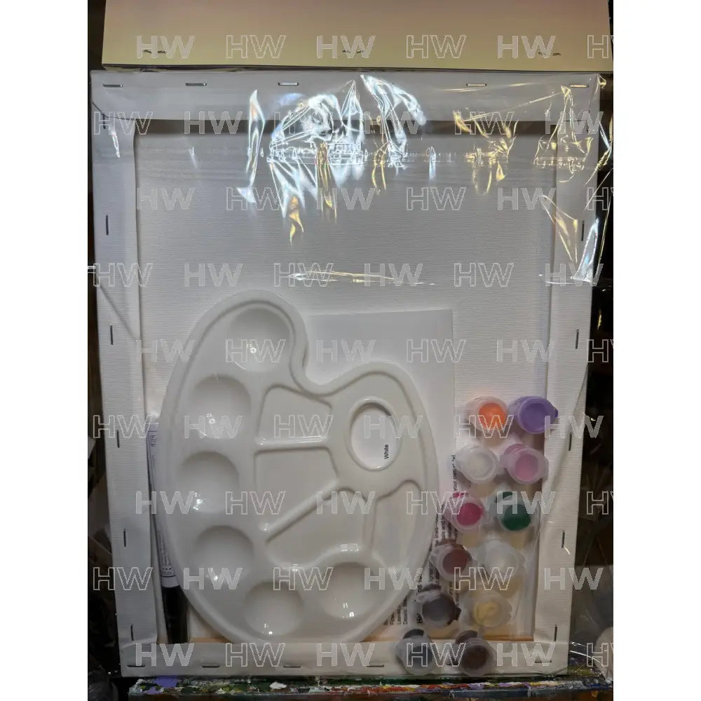 DIY Canvas Painting Kit Cowboy Boot with flowers Canvas Original