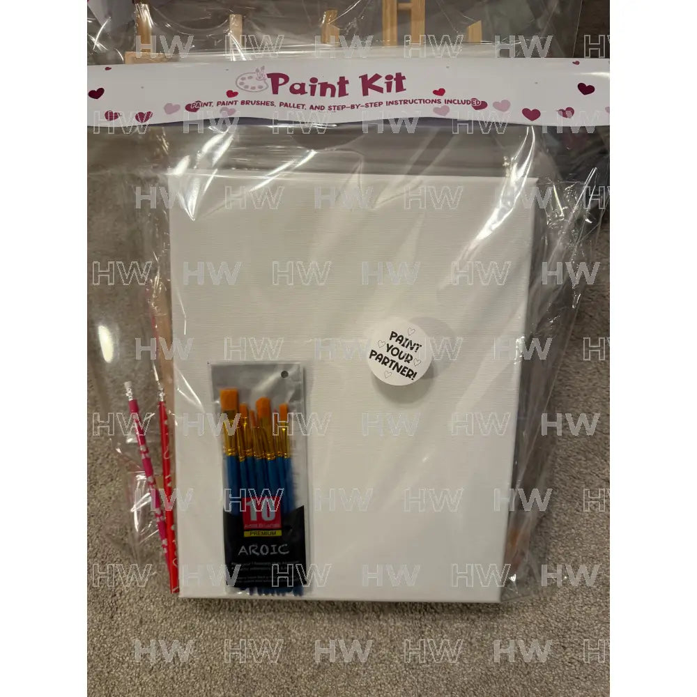 DIY Canvas Painting Kit DATE NIGHT Paint Each Other’s Portrait Canvas Original