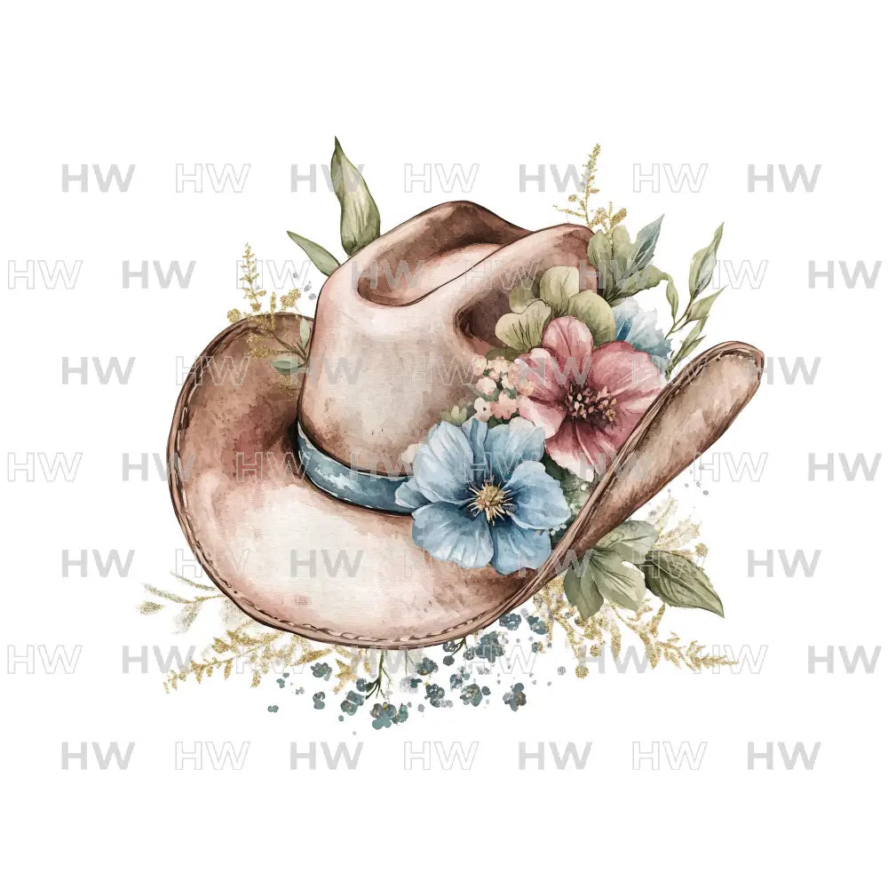 DIY Canvas Painting Kit Floral Cowboy Hat - Canvas Original
