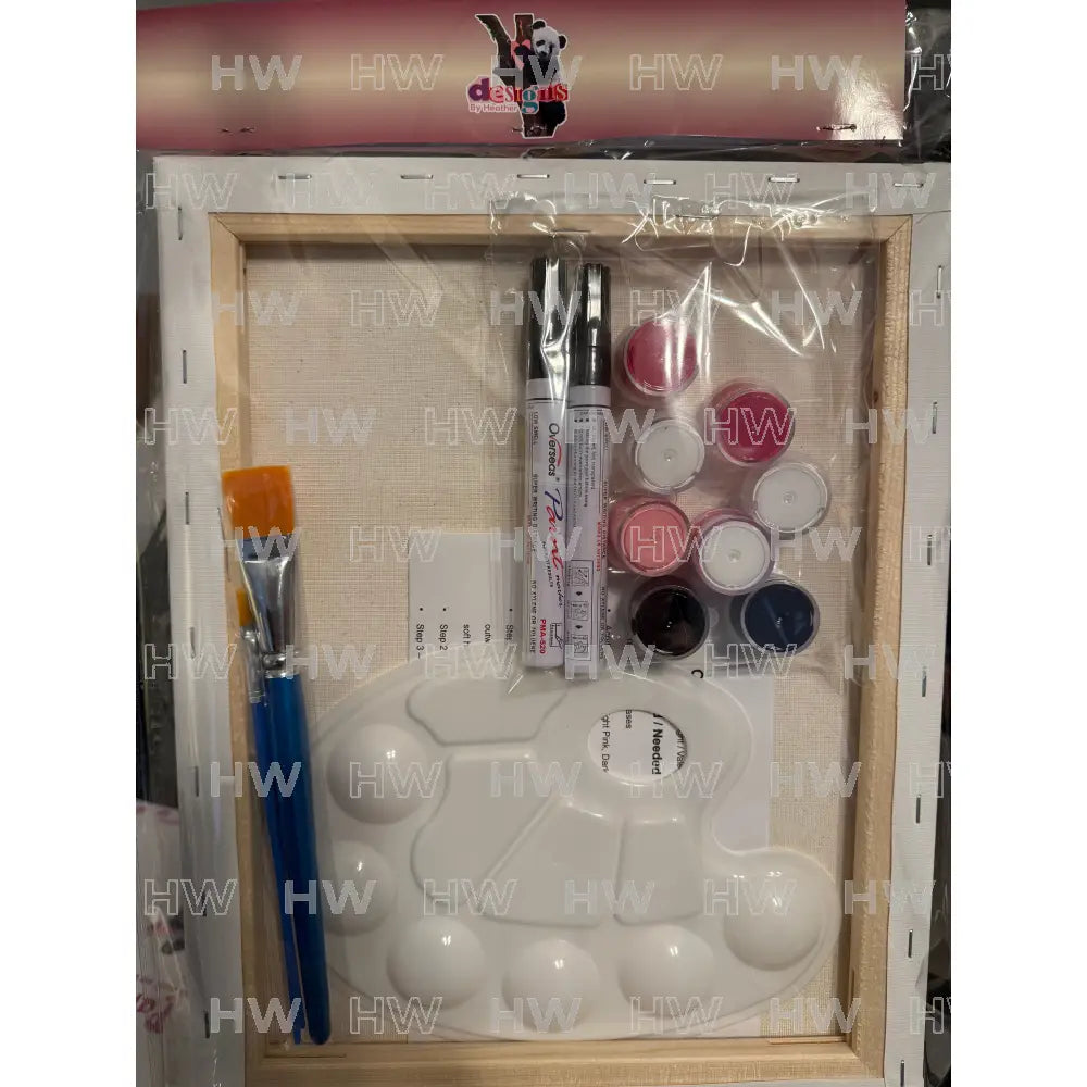 DIY Canvas Painting Kit Highland Cow and Calf Canvas Original