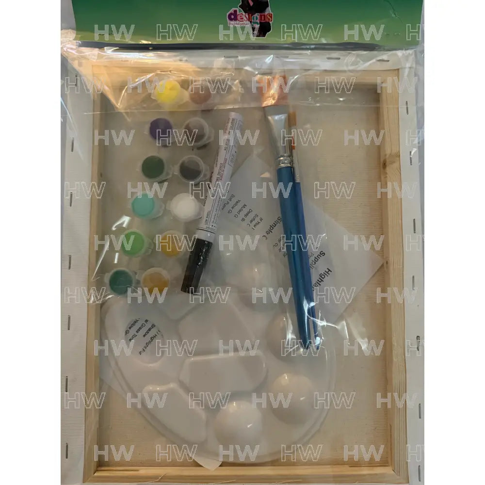 DIY Canvas Painting Kit Highland Cow Canvas Original