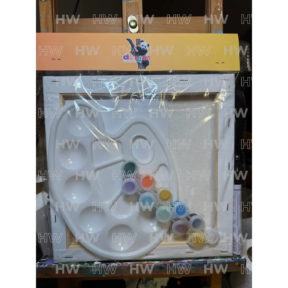 DIY Canvas Painting Kit Sunflower with Butterfly Canvas Original