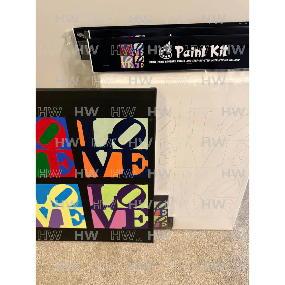 DIY Canvas Painting Kit LOVE Paint Party Canvas Original