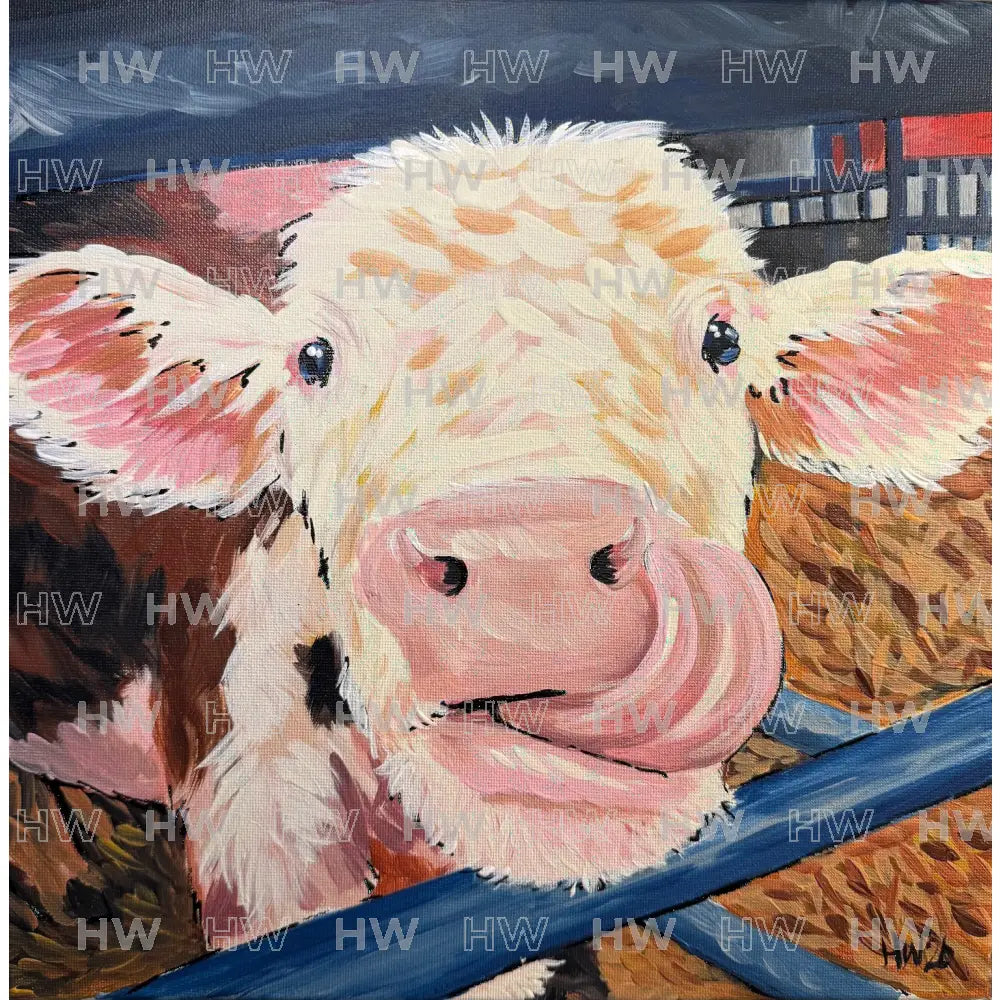 DIY Canvas Painting Kit “Sassy Heifer” - Canvas Original