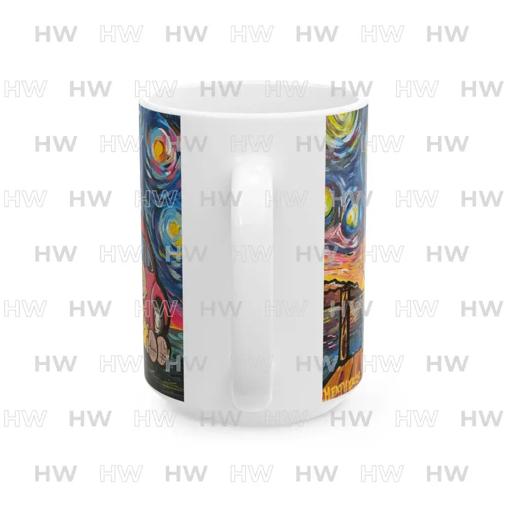 Mug: Starry Night 2 Pics Ceramic Mug (11oz 15oz) - Mug