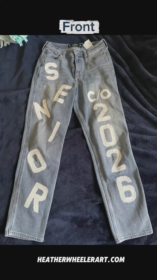 A Hand Painted Jeans/Seniors C/O 2026